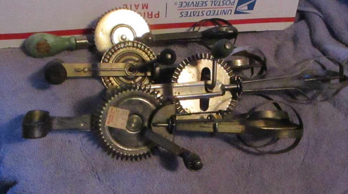 Manual Eggbeater  Bundle Lot - Androck, LADD, A & J, High Speed Mixers 