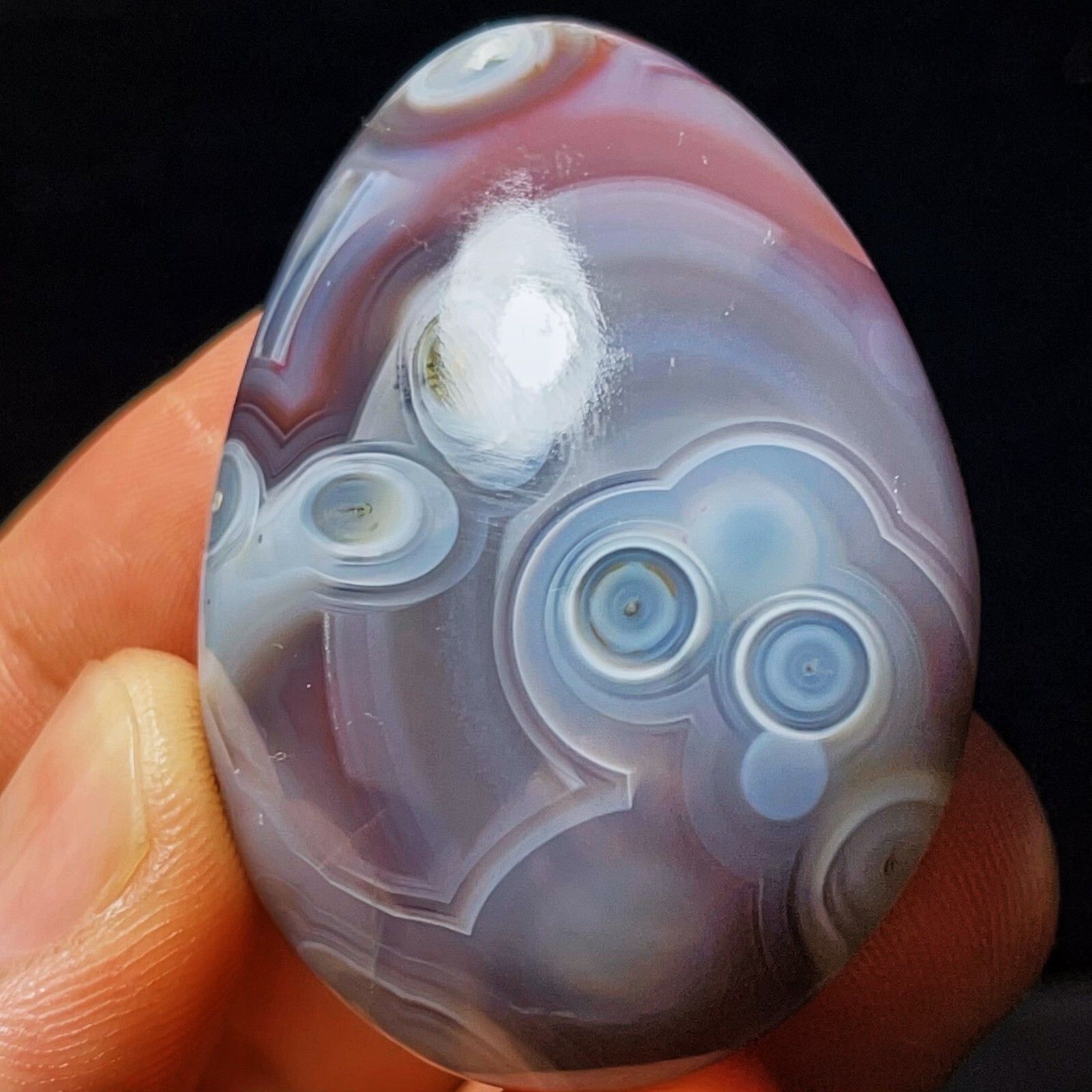 Rare 49G Natural Warring States Red Agate  Stone Healing L2856