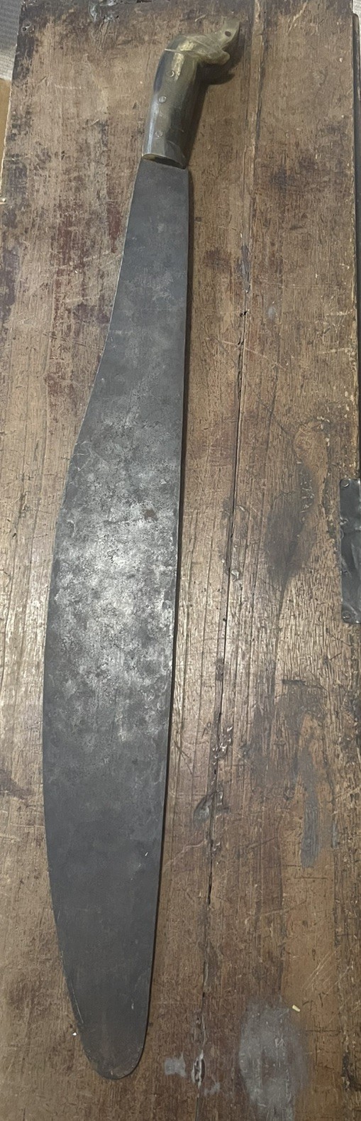 Antique Vintage Philippine Bolo Machete Blade Stamped P.G. 