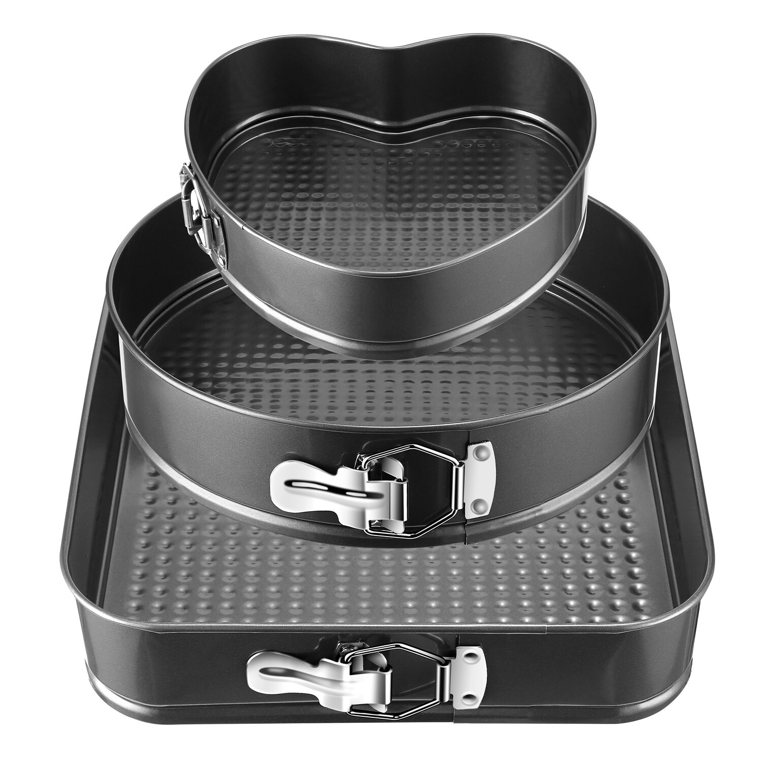 3PCS Non-stick Springform Cake Pan Leakproof 9\ 3PCS Non-stick Springform Cake Pan Leakproof 9\