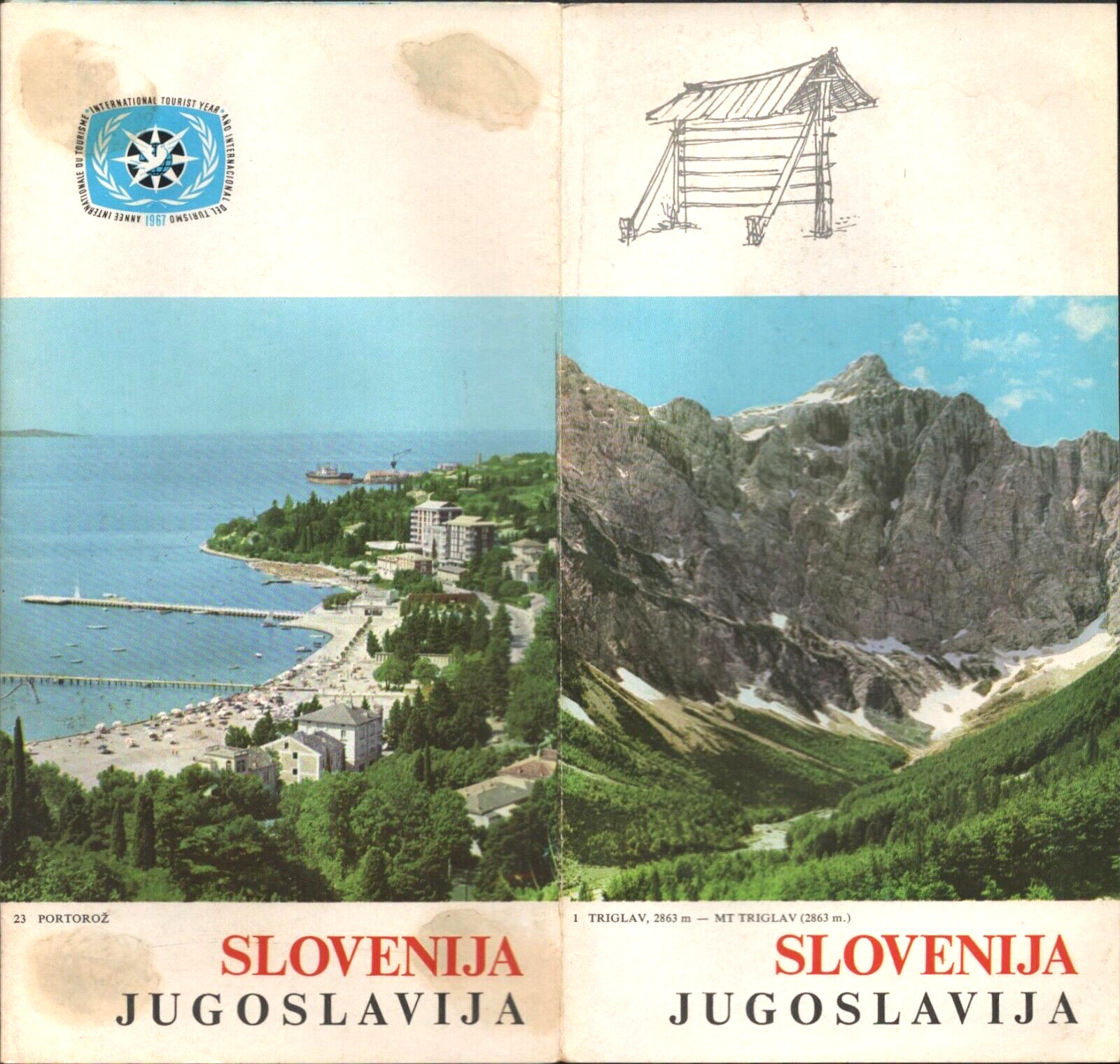 1960s SLOVENIJA, YUGOSLAVIA vintage tourism brochure NOW SLOVENIA Historic City