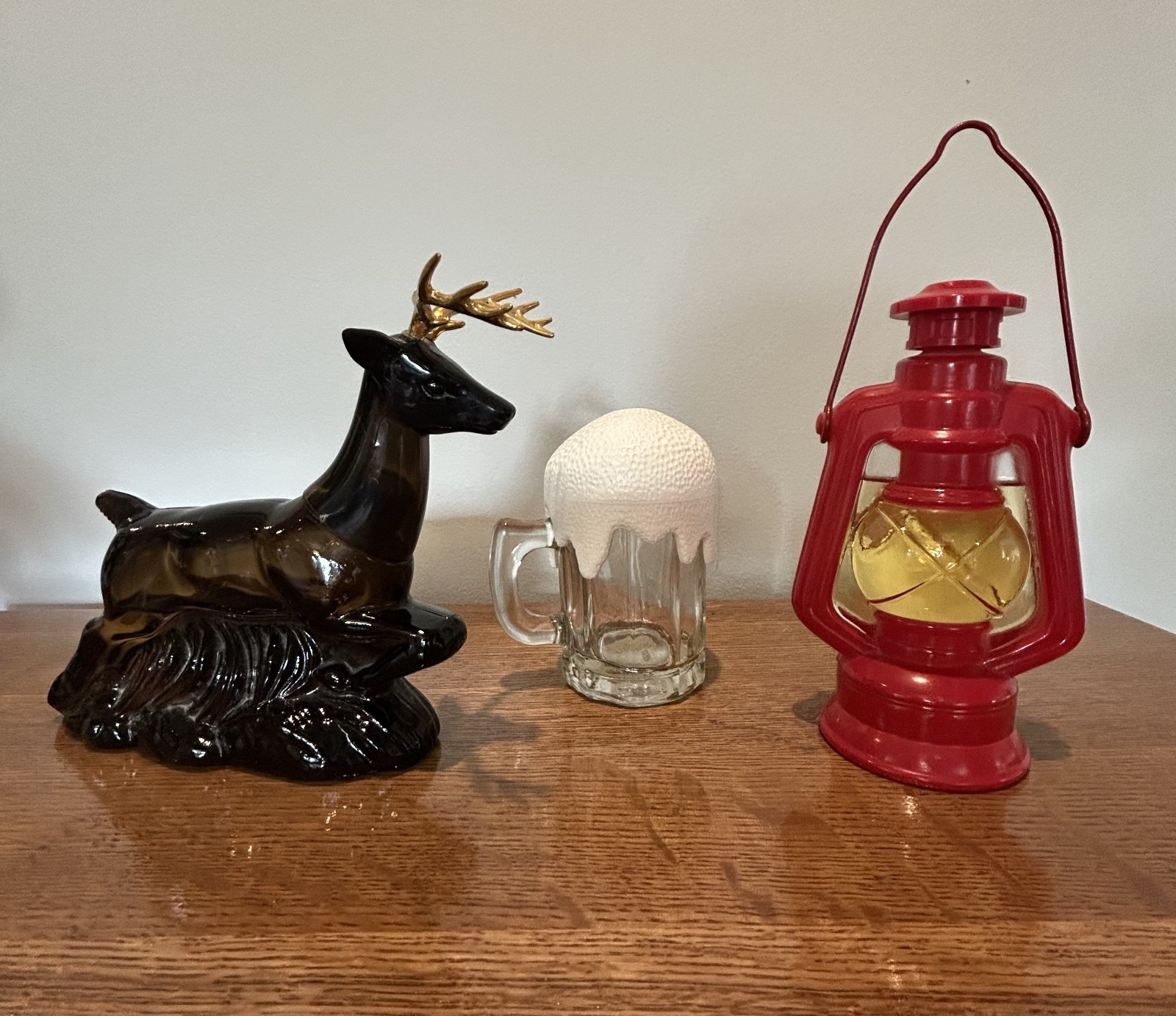 Vintage Avon Country Lantern  (Full) Avon Cologne Buck Deer , & Beer Mug Lot