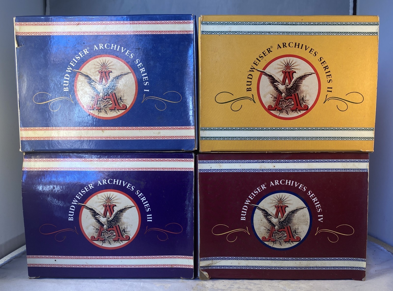 Budweiser Archives Series, complete set of all 4 steins Budweiser Archives Series, complete set of all 4 steins