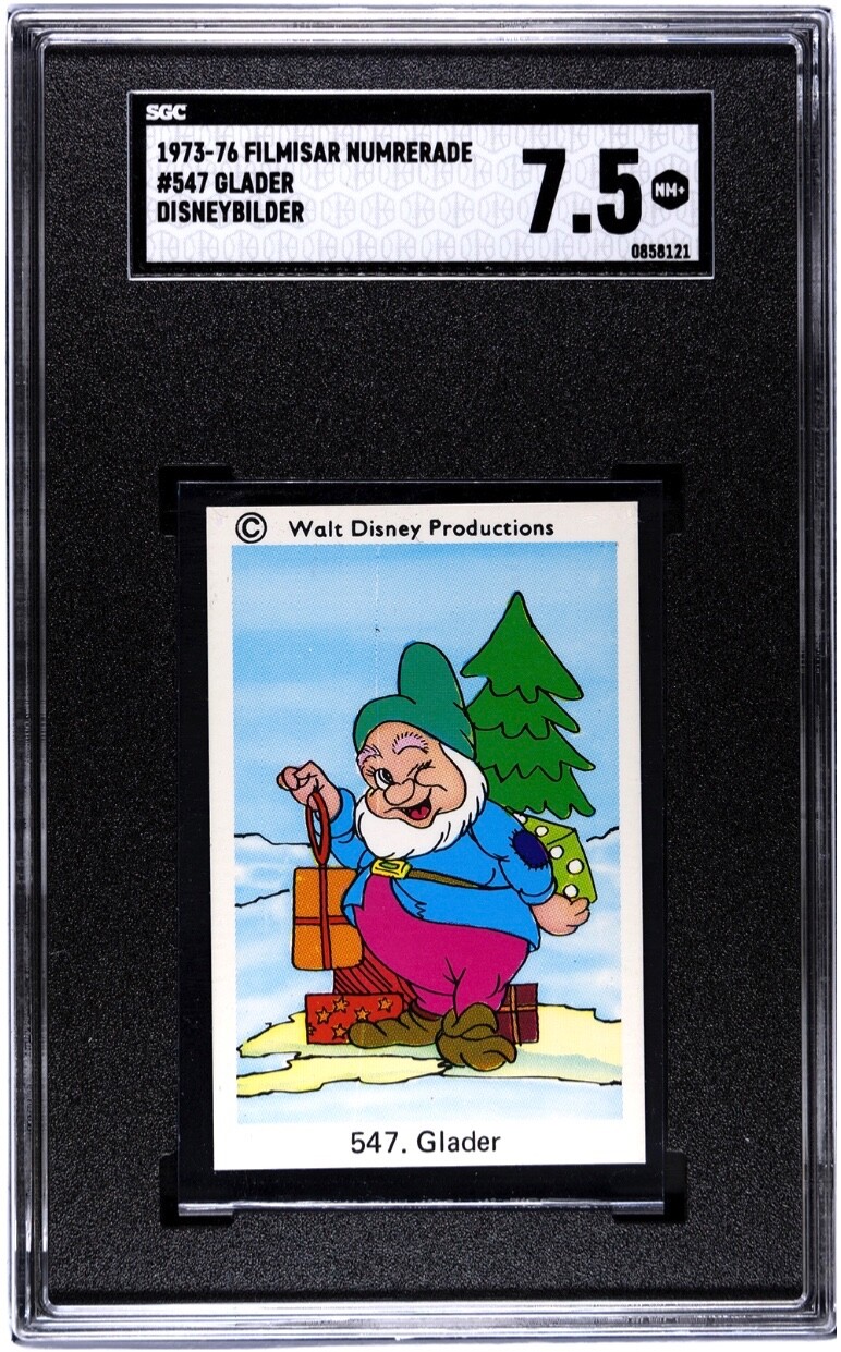 1973-76 SNOW WHITE AND THE SEVEN DWARFS HAPPY Trading Card Disneybilder SGC 7.5