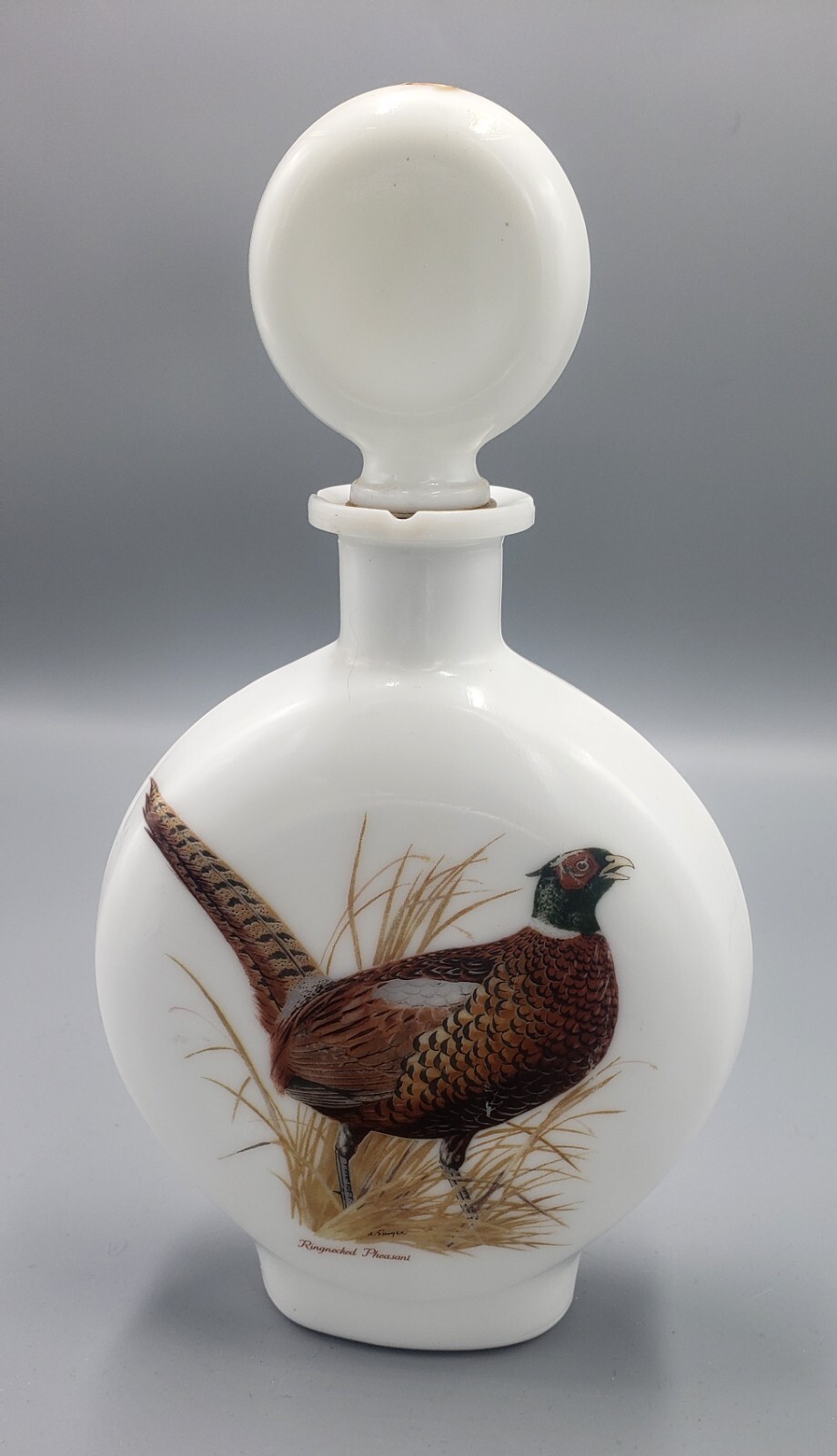 Ringtail Pheasant Decanter 1969 Fieldbirds by A Singer Empty Bottle Dant