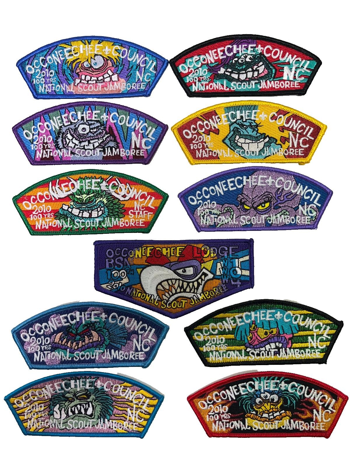 2010 Occoneechee Council 104 Flap National Scout Jamboree JSP 11-pc Complete Set 2010 Occoneechee Council 104 Flap National Scout Jamboree JSP 11-pc Complete Set