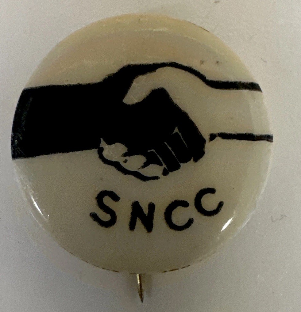 1960s SNCC Handshake Button Official Civil Rights Movement Vintage Original