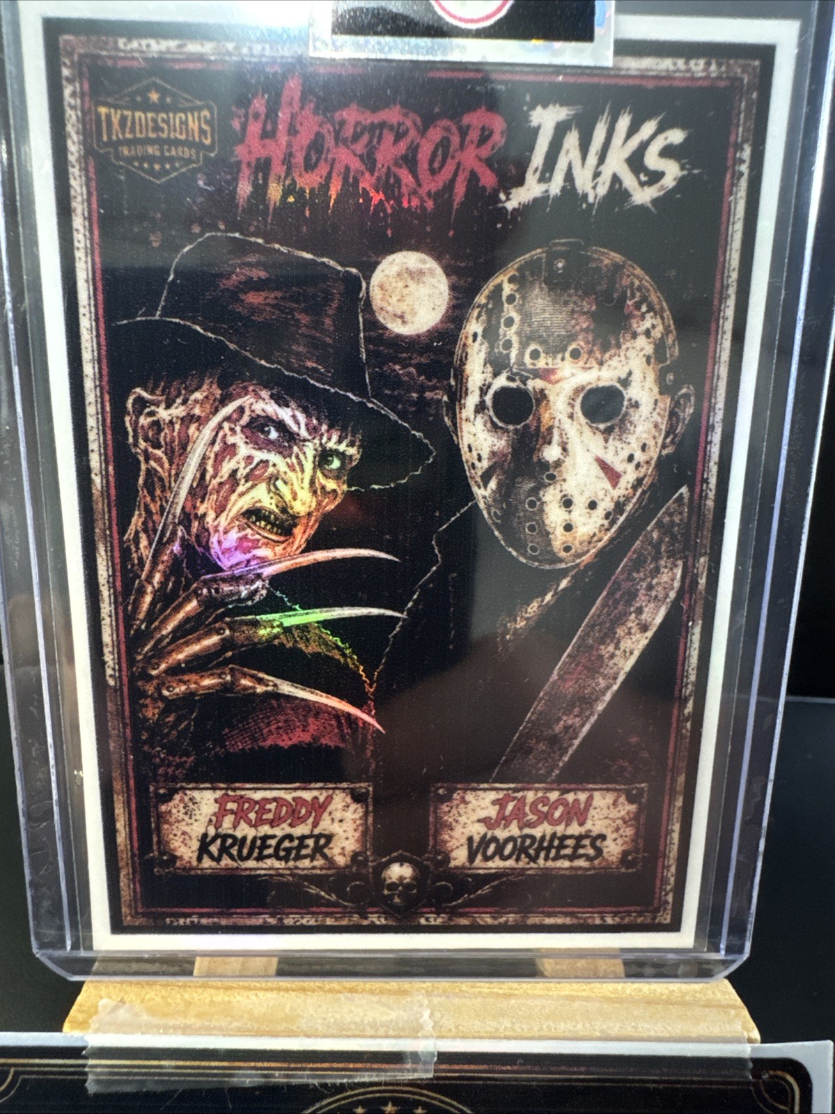 2026 Tkzdesigns Artist Signed Horror Inks Jason Voorhees & Freddy Kruger JM-1