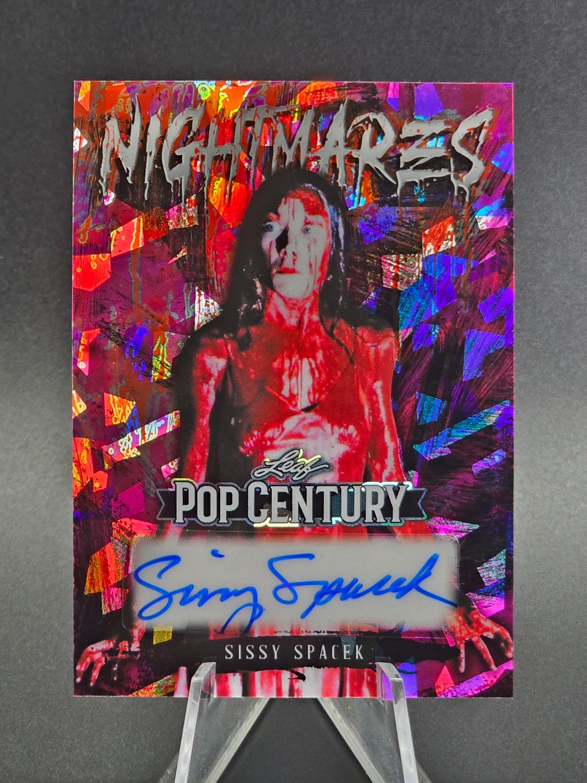 2026 Leaf Pop Century SISSY SPACEK Nightmares Auto Pink Crystal #4/4 (Carrie)