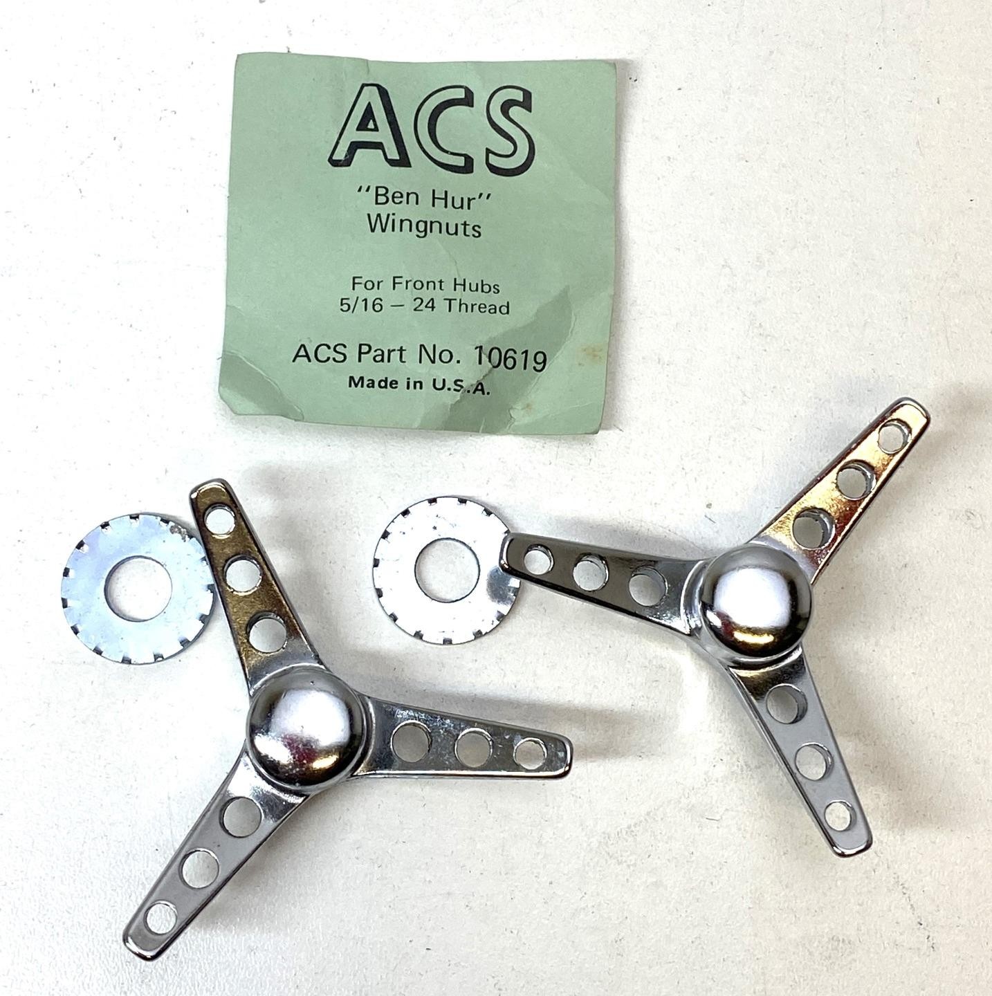 NOS vintage old school bicycle ACS Ben Hur WINGNUTS 5/16