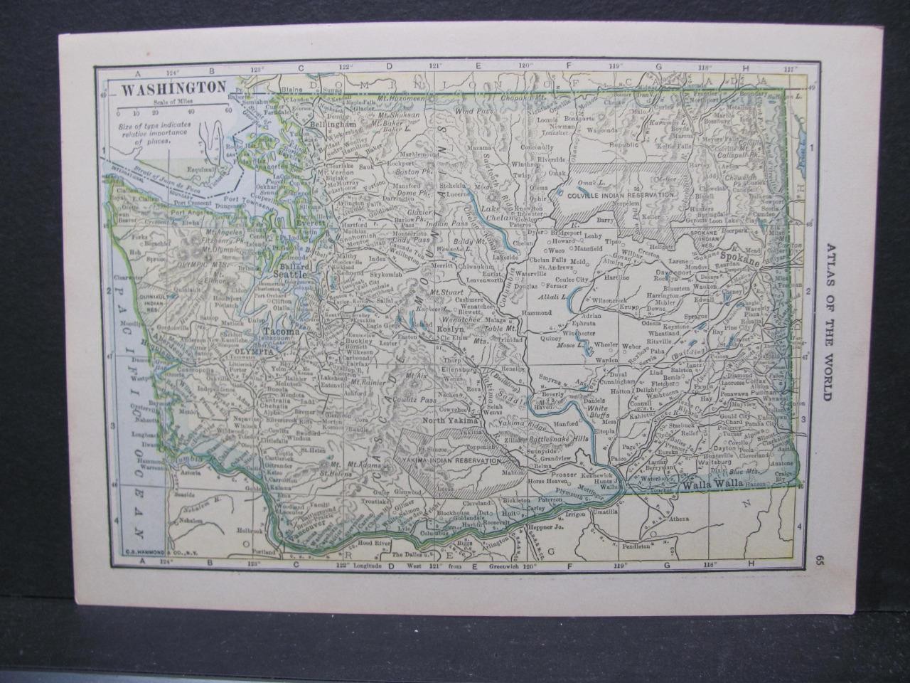 1910 WASHINGTON / ALASKA 5x7\