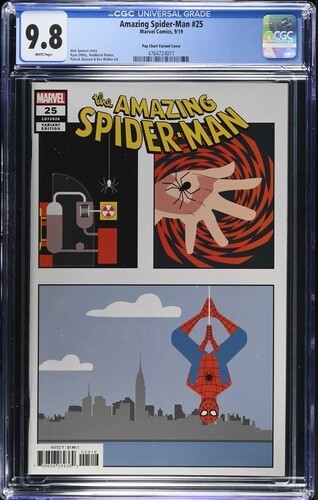 CGC 9.8 AMAZING SPIDER-MAN #25 .. POP CHART VARIANT COVER .. 2019 ..