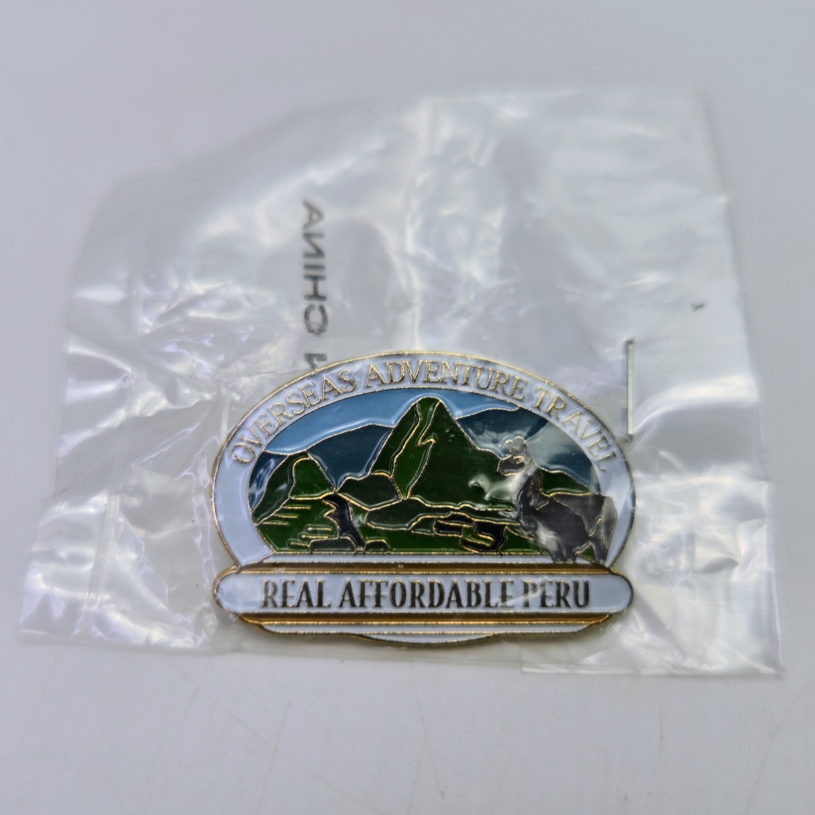 Overseas Adventure Travel Wilderness Real Affordable Peru Mountains Pin Souvenir