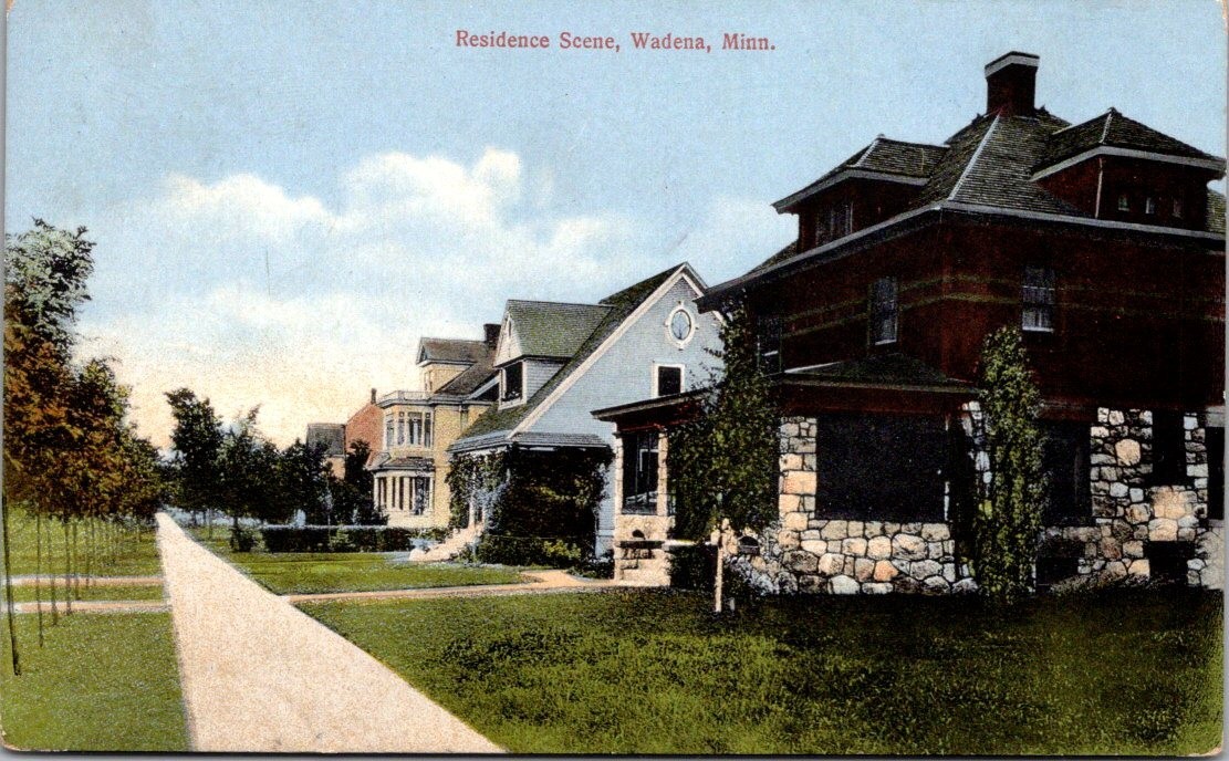 Residence Scene Wadena Minn Divided Back Postcard