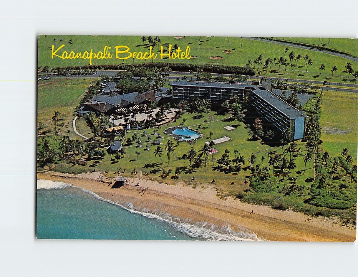 Postcard Aerial View of Kaanapali Beach Hotel Lahaina Maui Hawaii USA