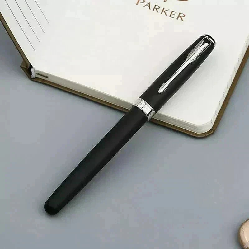 Good Matte Black/White Clip Parker Sonnet Series Fine (F) Nib Fountain Pen