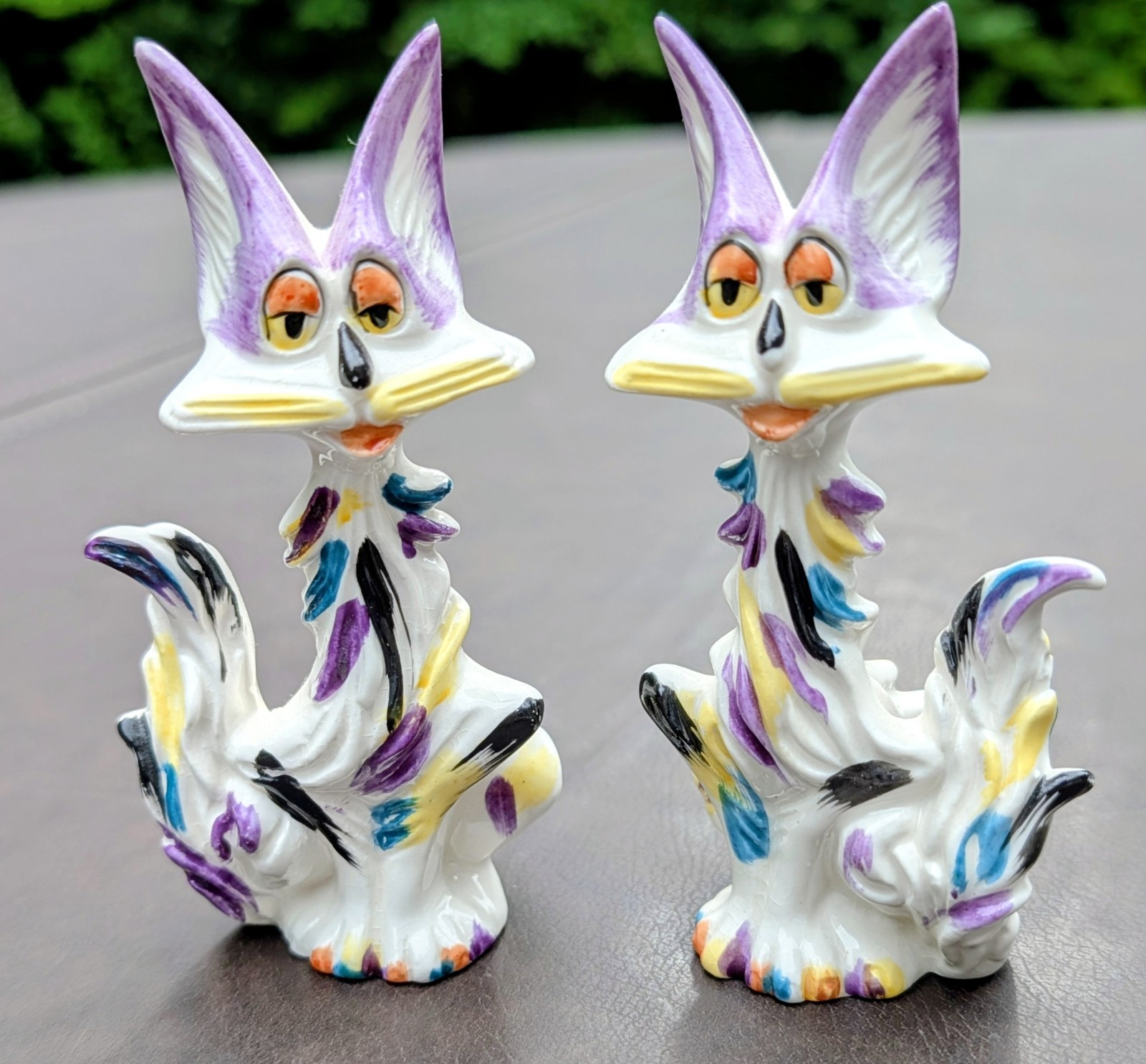 Vintage Crazy Calico Cats Salt Pepper Shakers 1950s Japan MCM Kitchen Colorful Vintage Crazy Calico Cats Salt Pepper Shakers 1950s Japan MCM Kitchen Colorful