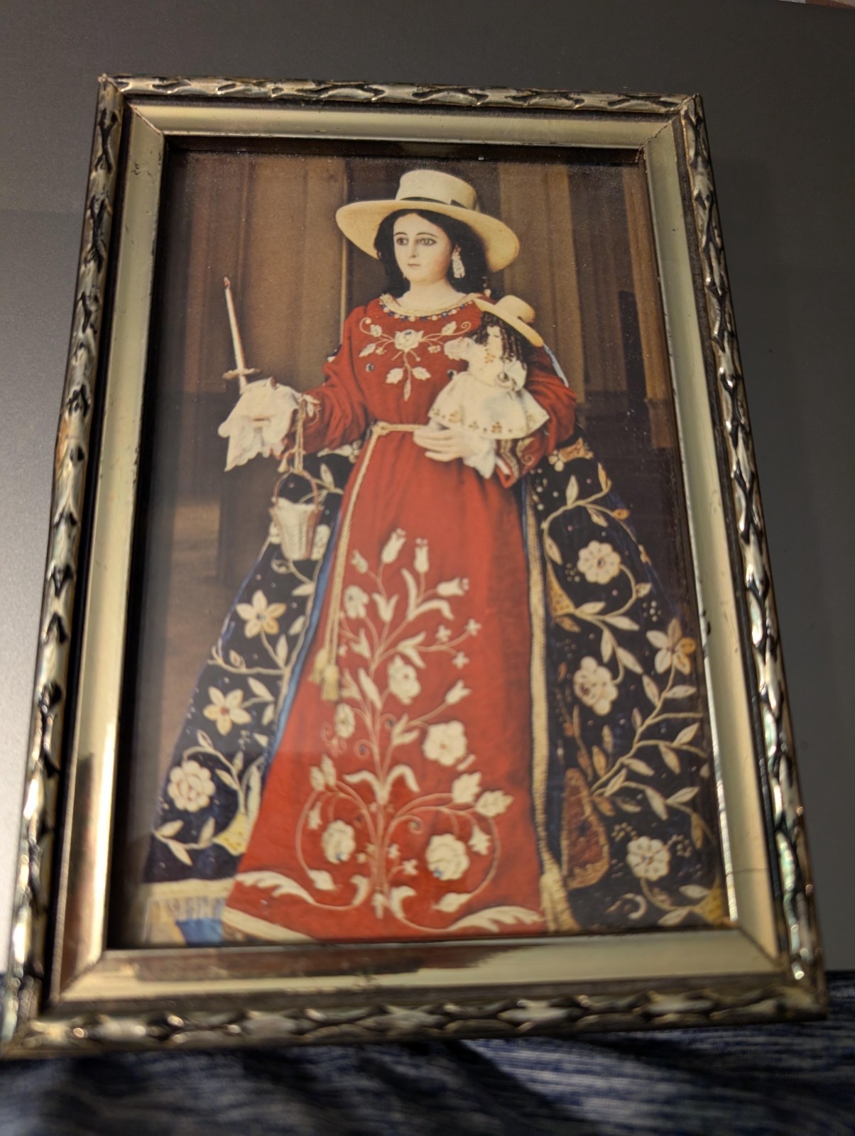 Vintage Virgin of Chapi Framed Print – Patroness of Arequipa, Peru – Cusco Schoo
