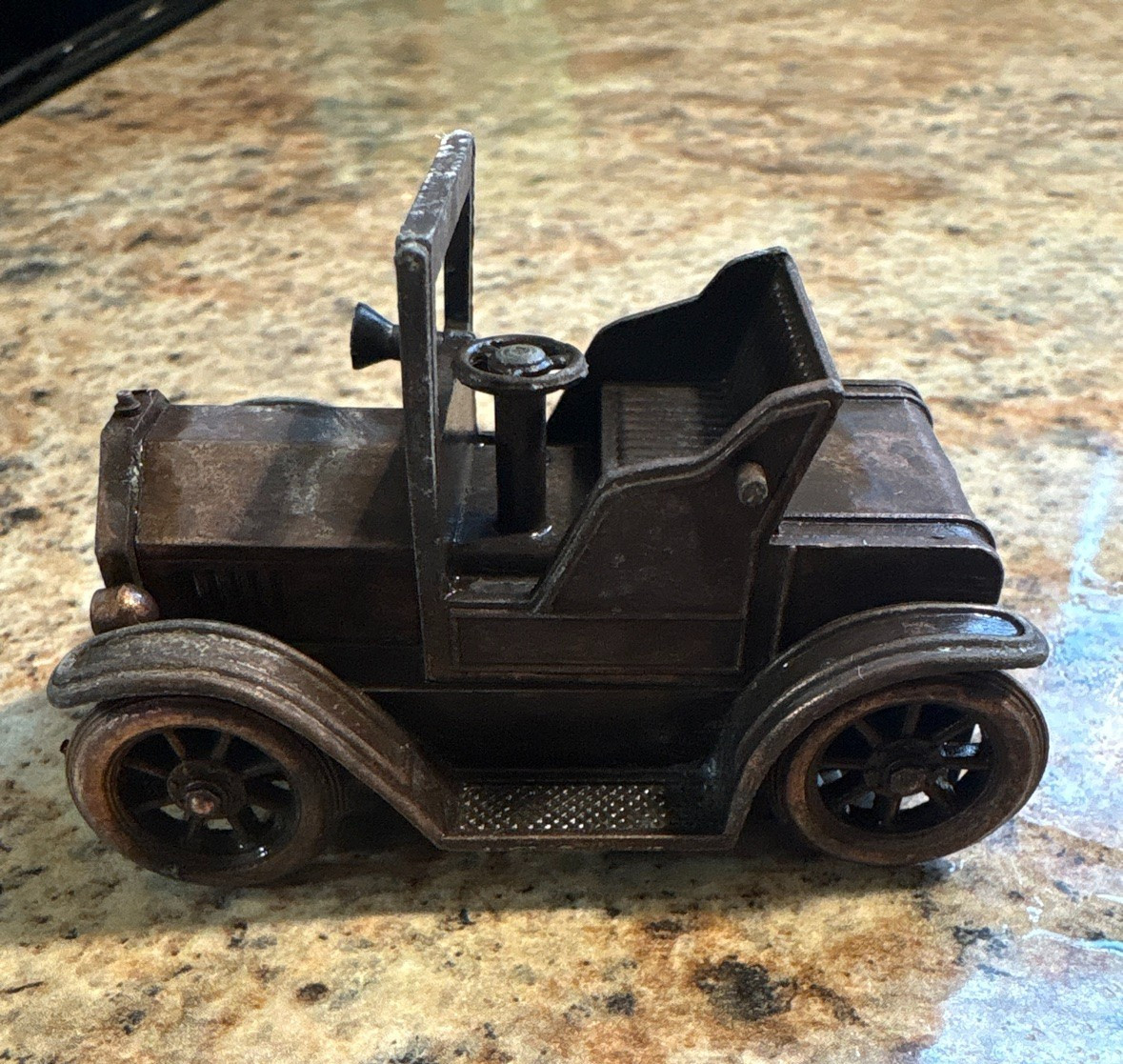 Vintage Die Cast 1917 Car Pencil Sharpener Bronze Tone Model T Ford