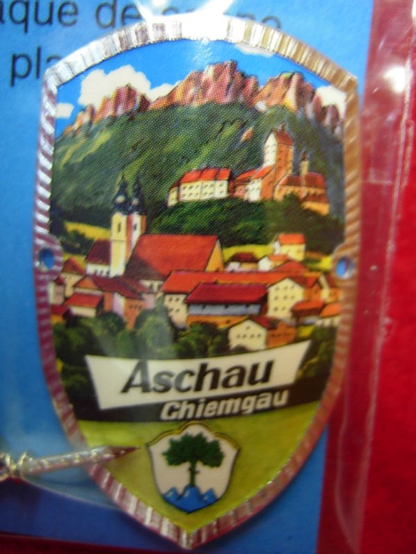 Aschau im Chiemgau Rosenheim Germany stocknagel hiking medallion G9912