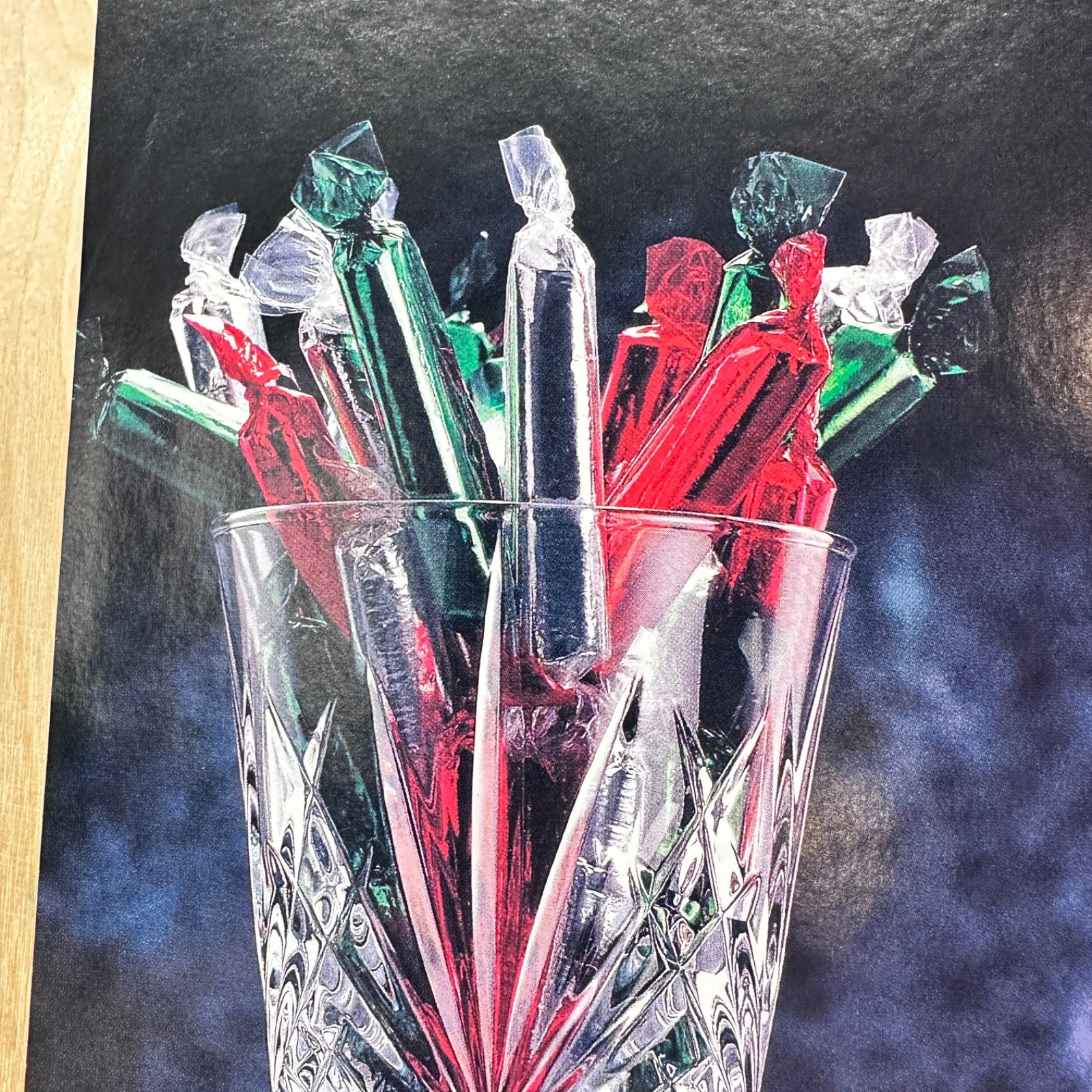 1992 Cristal D’ARQUES Stemware Vintage Print Ad Decor Advert Art