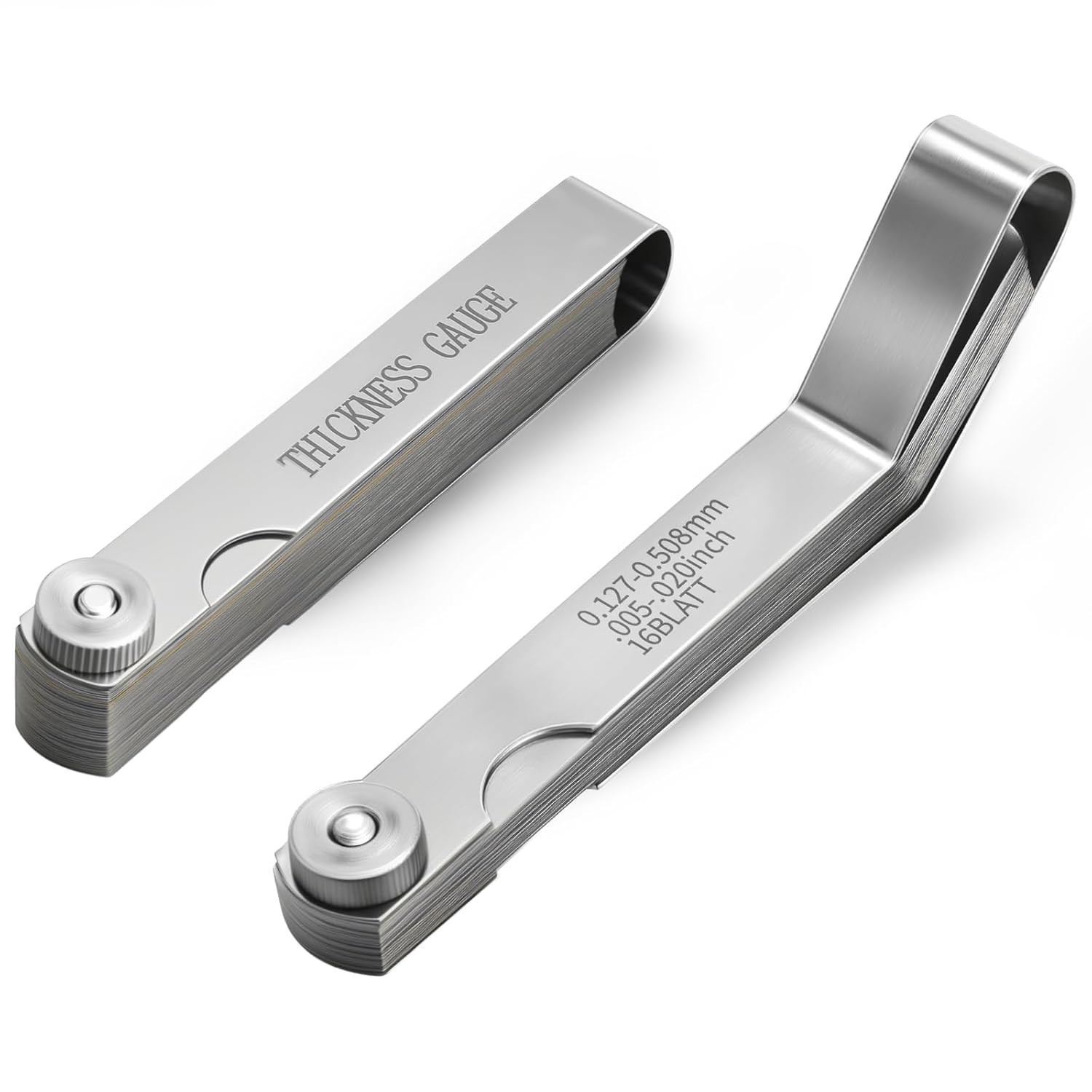 2PCS Feeler Gauges Set - Stainless Steel Feeler Gauges for Valves, Standard SAE/ 2PCS Feeler Gauges Set - Stainless Steel Feeler Gauges for Valves, Standard SAE/