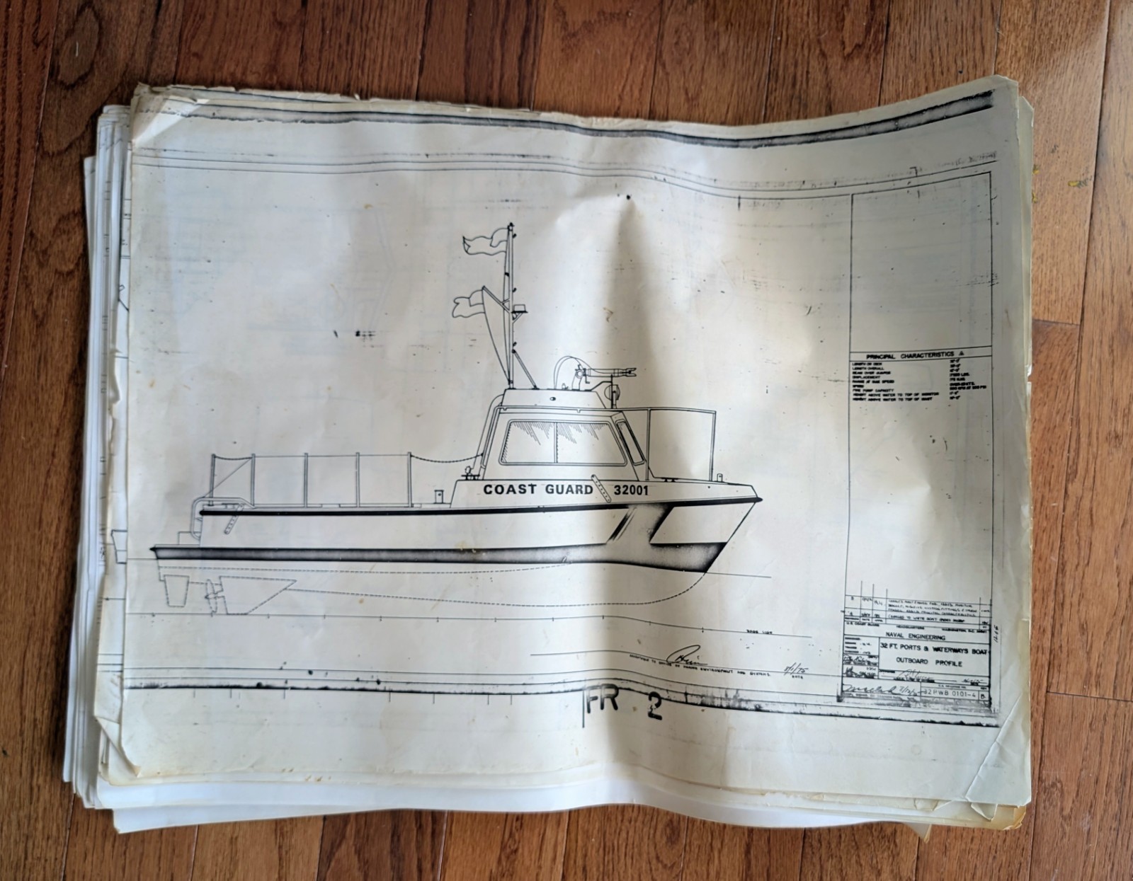 Coast Guard 32\' Ports And Waterways Boat Modeling Prints 33 Pages 1975 Coast Guard 32\' Ports And Waterways Boat Modeling Prints 33 Pages 1975