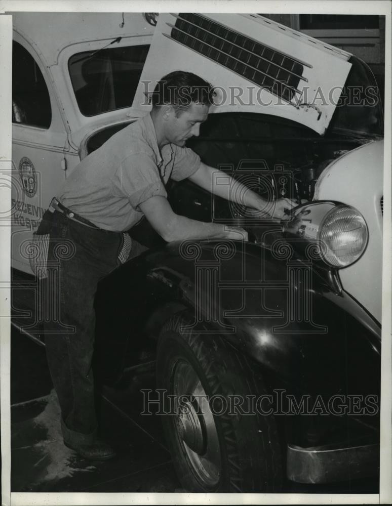 1939 Press Photo Midget race driver Bib Swanson jailed in LA for speeding