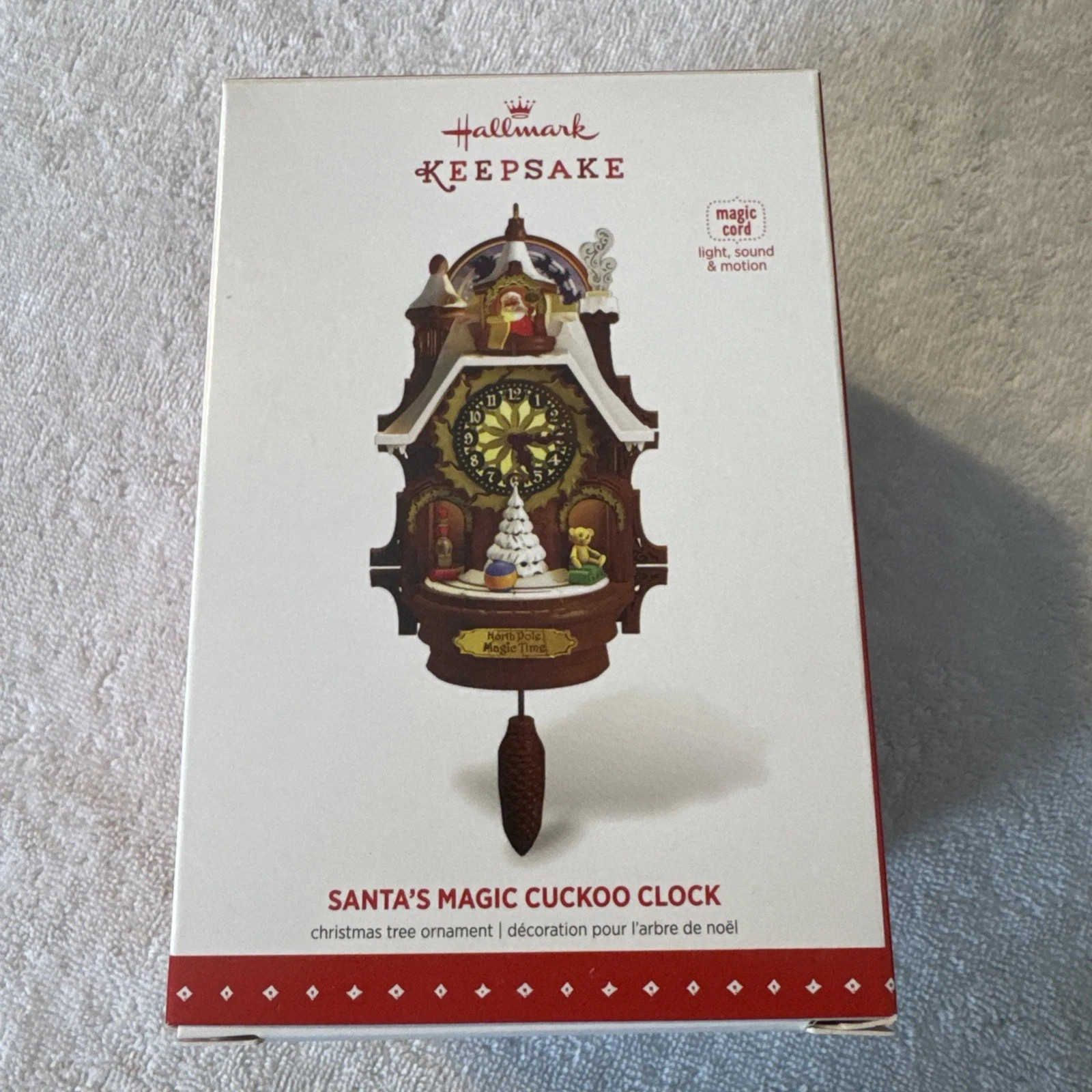 2015 Hallmark Keepsake Santa\'s Magic Cuckoo Clock  Ornament NIB-824-370