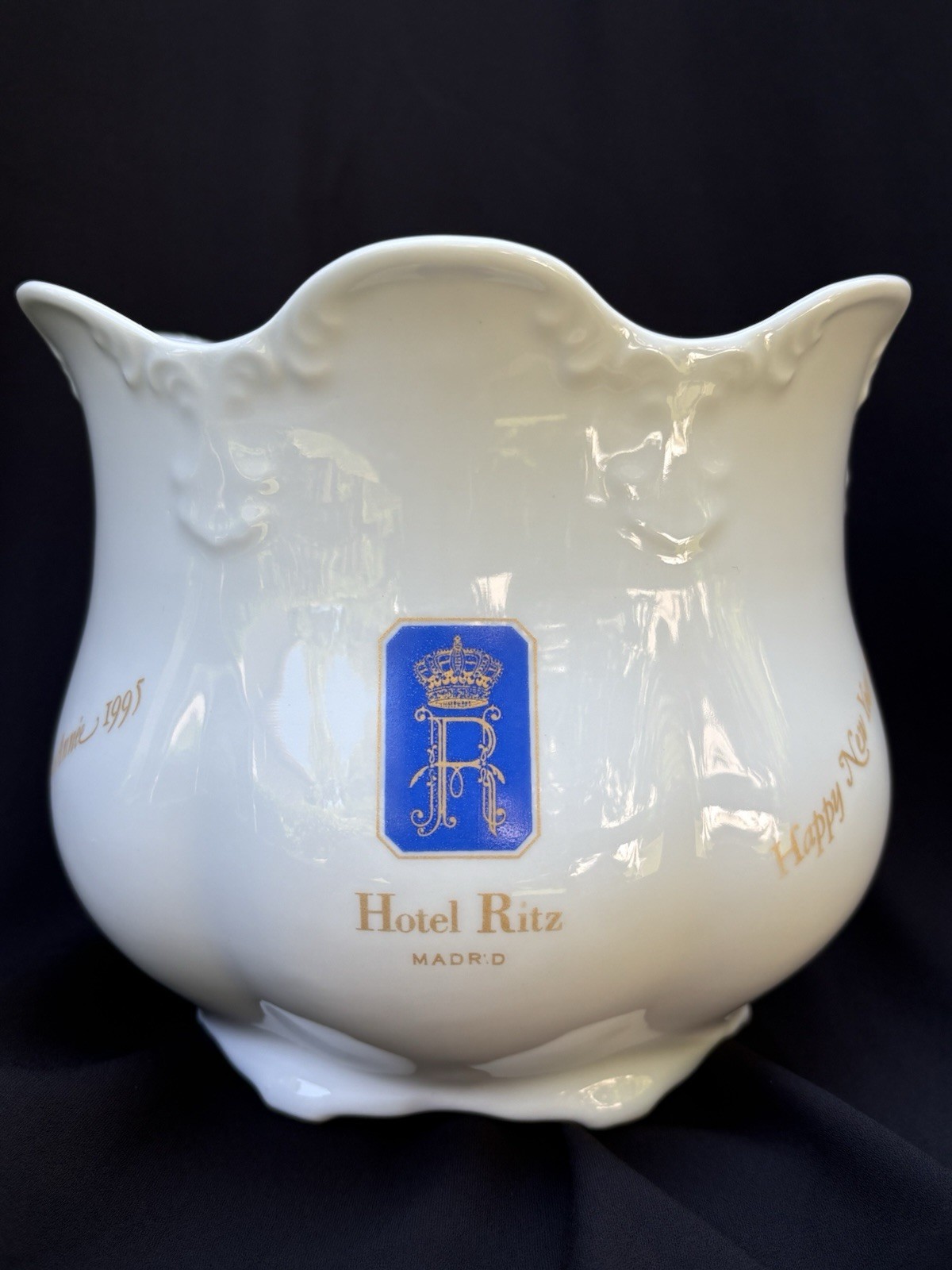 Hotel Ritz Madrid 1995 New Years Eve Limited Commemorative Porcelain Planter