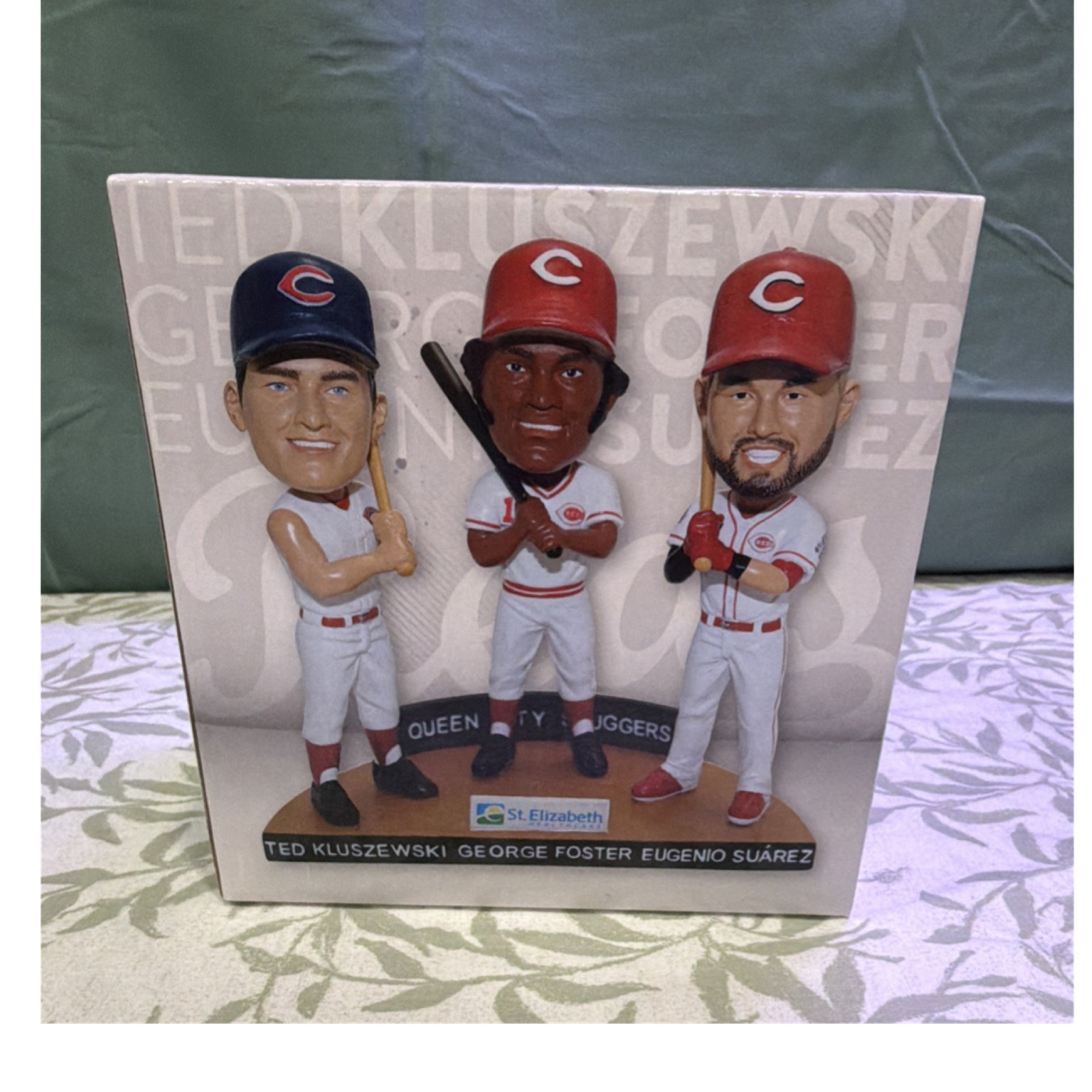 Reds Queen City Sluggers Triple Bobblehead Ted Kluszewski George Foster Eugenio…