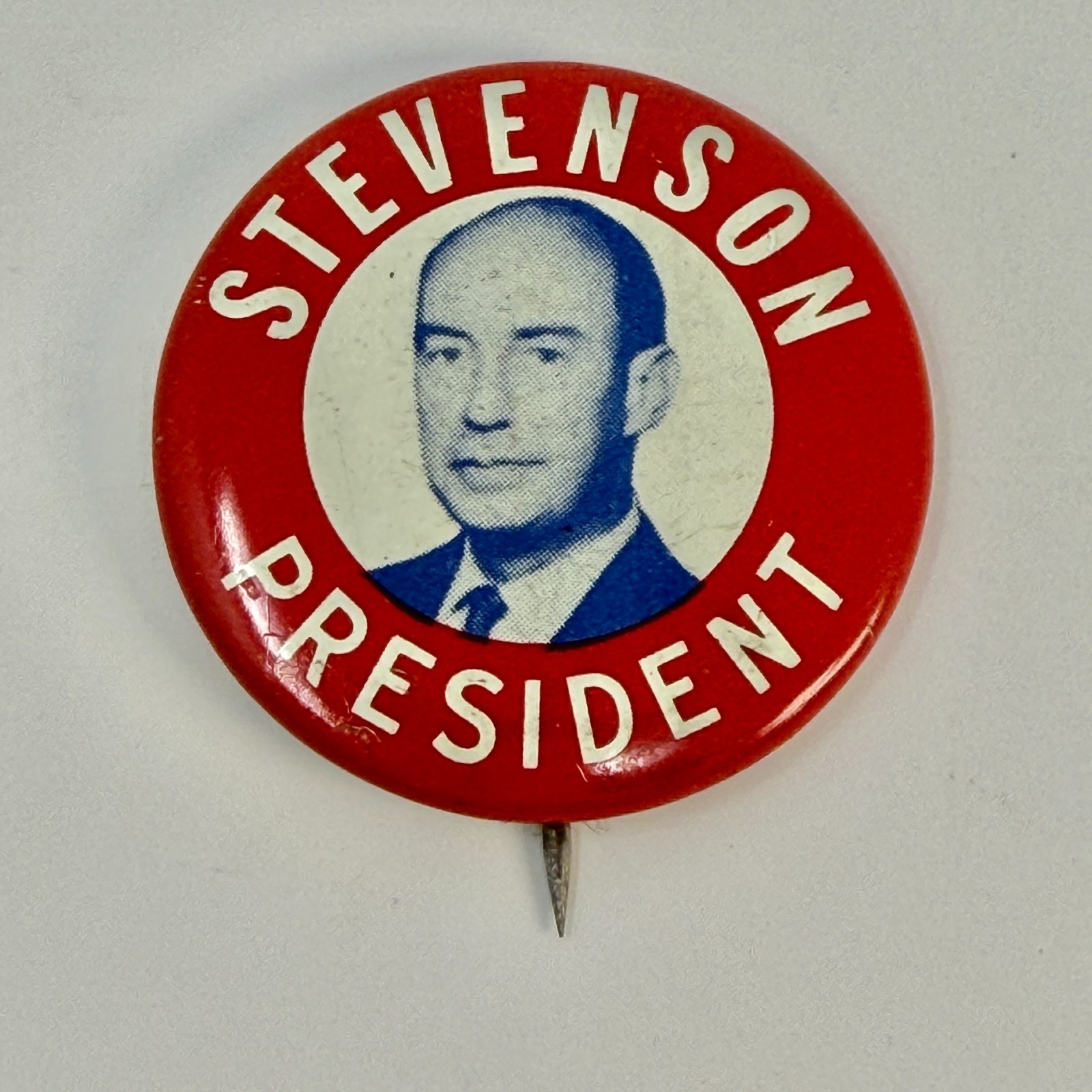 Vintage Adlai Stevenson US Presidential Campaign Pin Button 1955-56