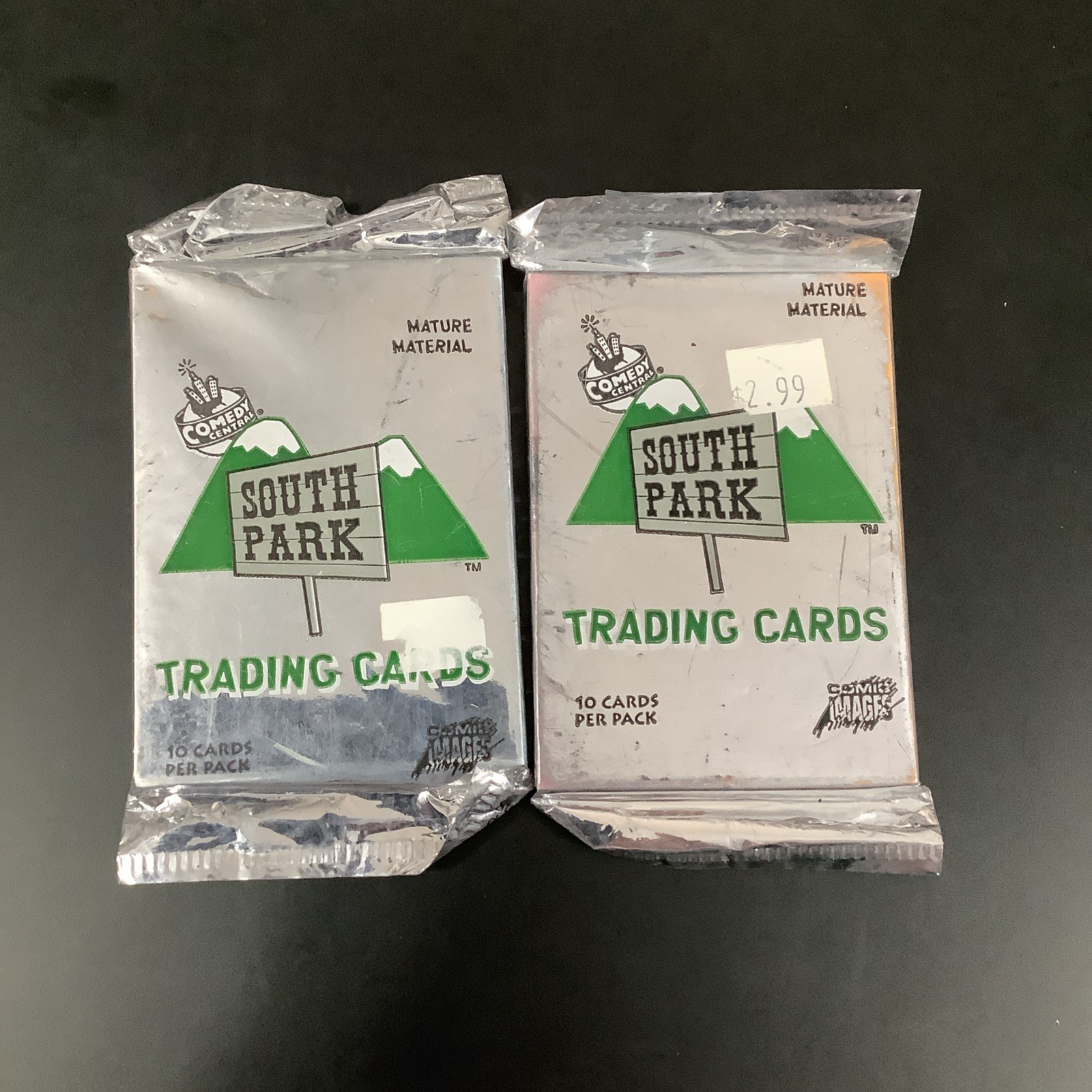 2 Sealed Packs 1998 Comic Images South Park Trading Cards ULTRA RARE 10 Cards Ea