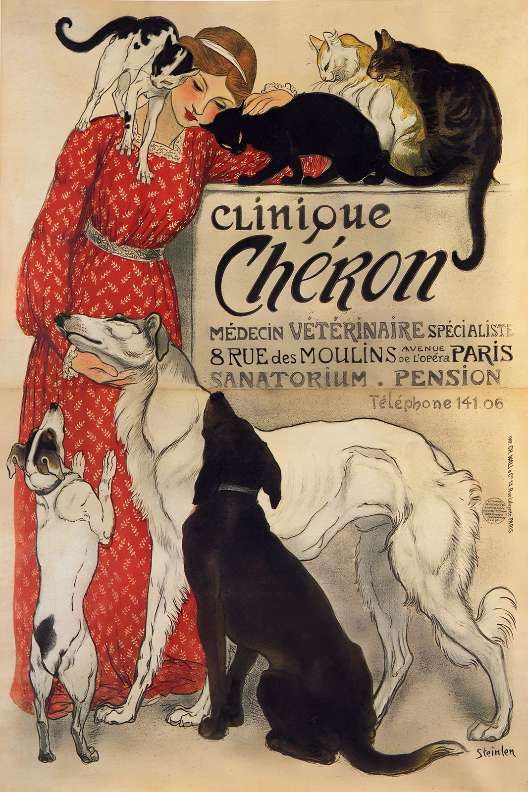 🐾 Clinique Chéron Vintage Poster - 24x36” Classic Print 🤯💯 🐾 Clinique Chéron Vintage Poster - 24x36” Classic Print 🤯💯