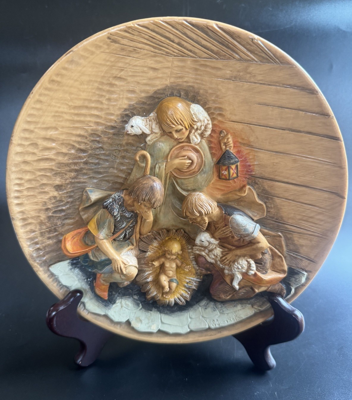 Vtg 1987 3D Xmas Plate Elio Simonetti 9\