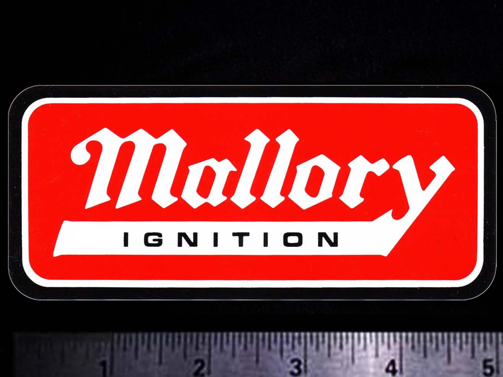 MALLORY Ignition - Original Vintage 1970's Racing Decal/Sticker - 5 inch