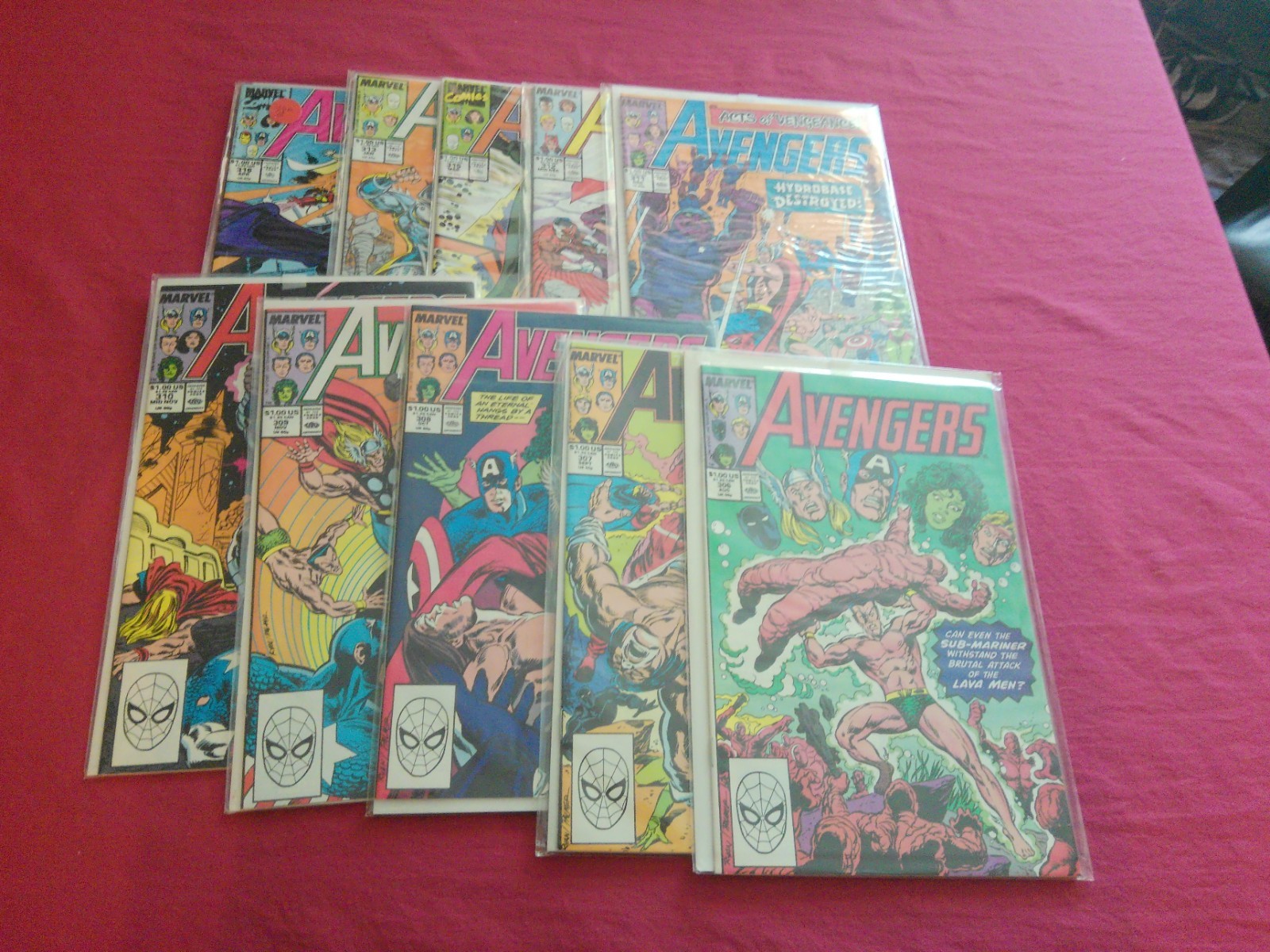 BX50 Avengers 306-316 marvel 1989-90 copper age comic books VISIT STORE