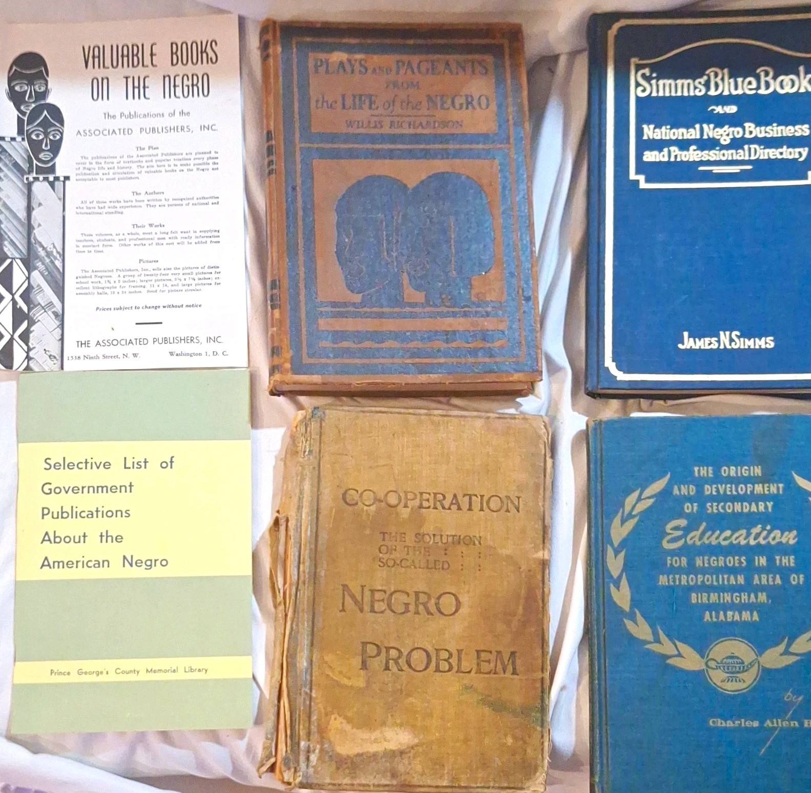 Rare Vintage 6 Book Lot Of African American Books