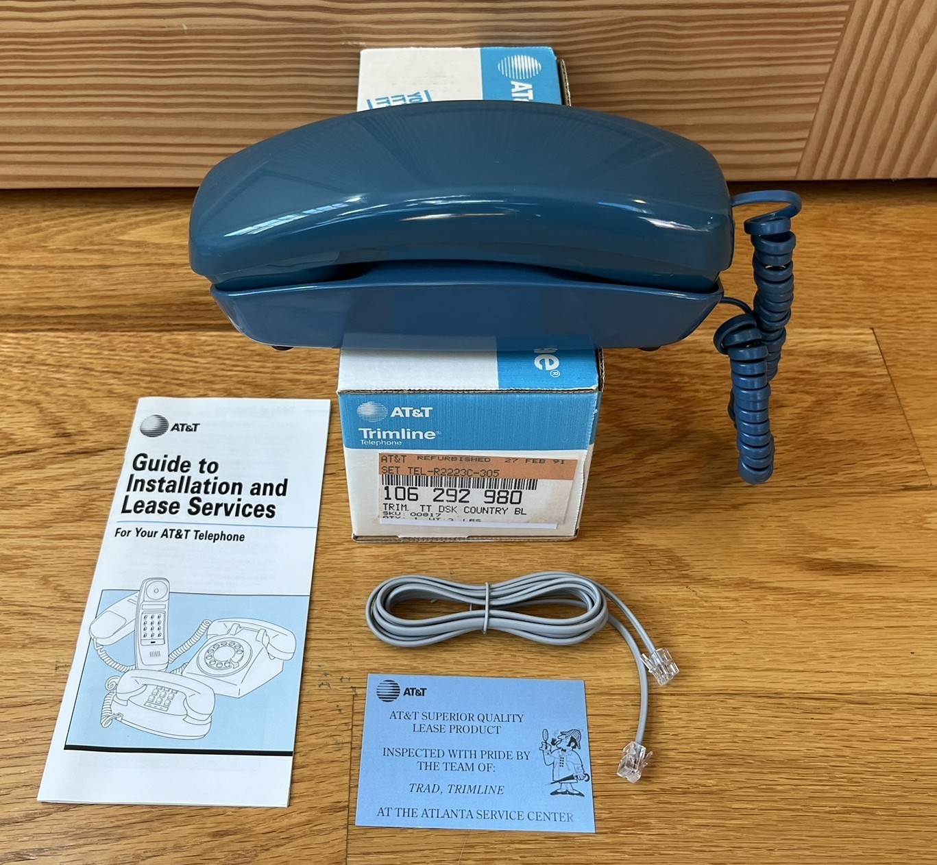 Rare NOS (in box) Western Electric Touch-Tone Trimline Phone, Country Blue Rare NOS (in box) Western Electric Touch-Tone Trimline Phone, Country Blue