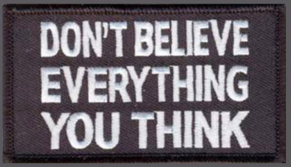 DON\'T BELIEVE EVERYTHING  EMROIDERED BIKER PATCH 