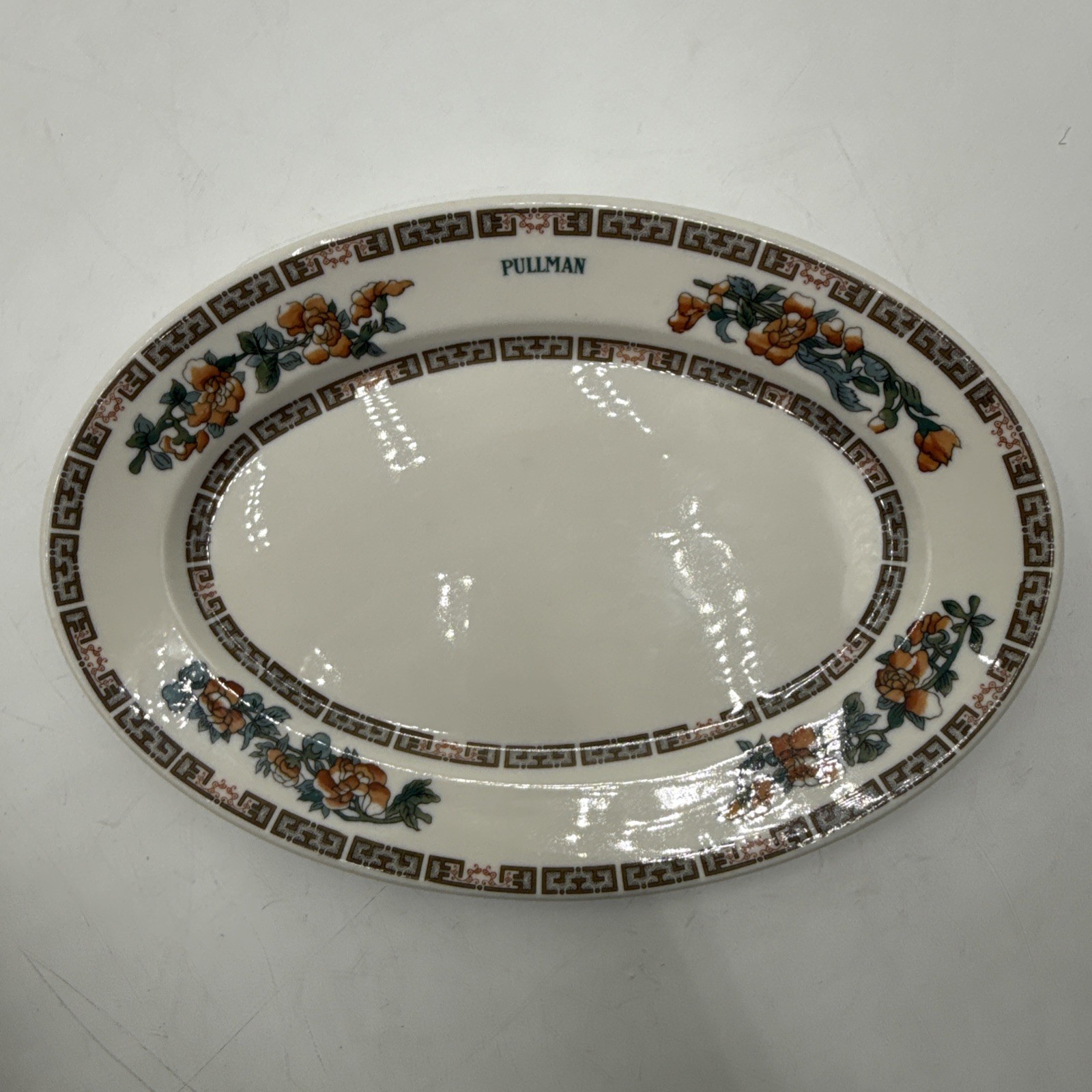 VINTAGE 1951 PULLMAN RAILROAD TOP MARKED SYRACUSE CHINA OVAL PLATTER 10½\