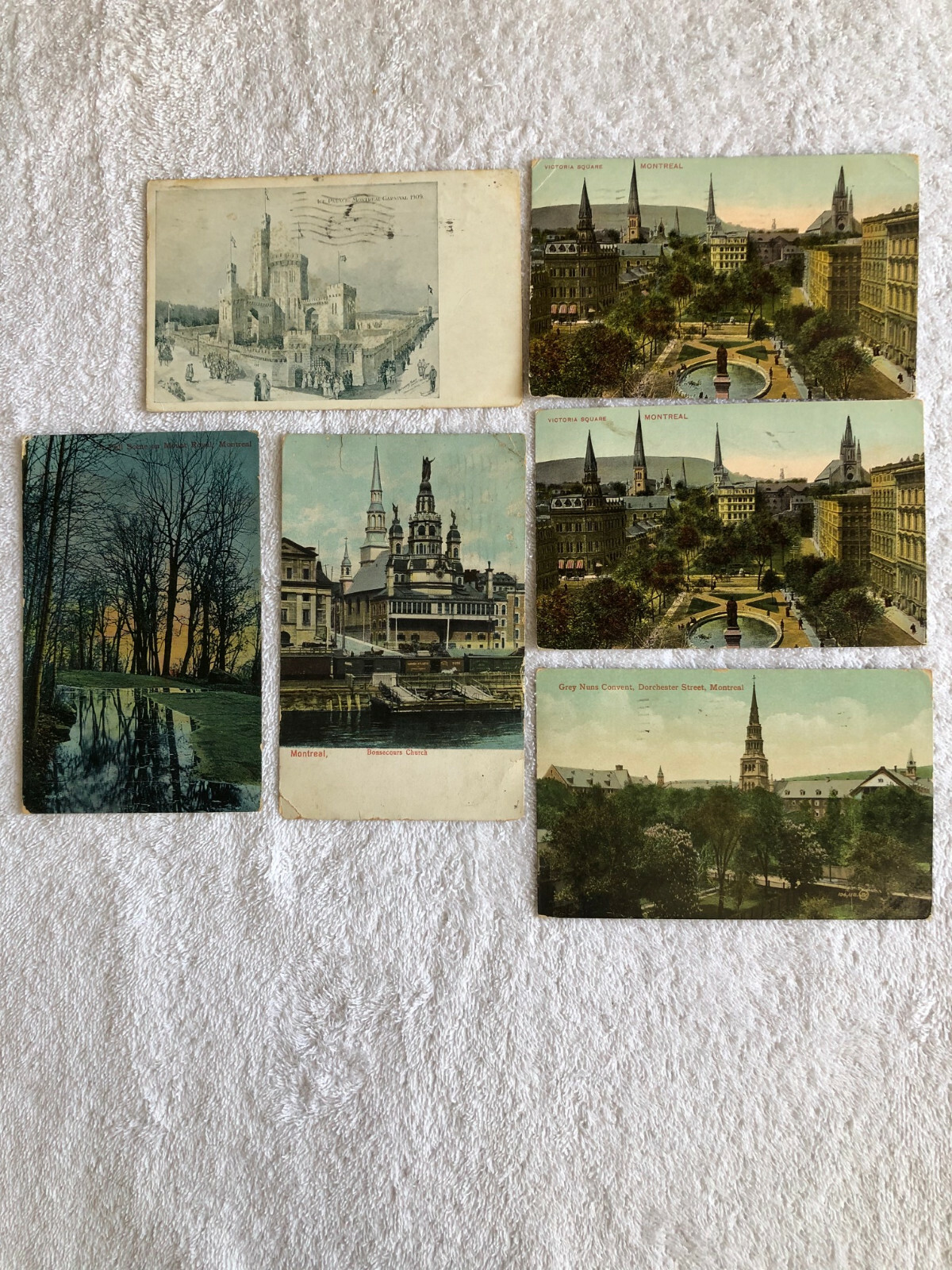 Vintage Montreal Postcards (Postmarked 1911-1912)-Lot of 6-Used