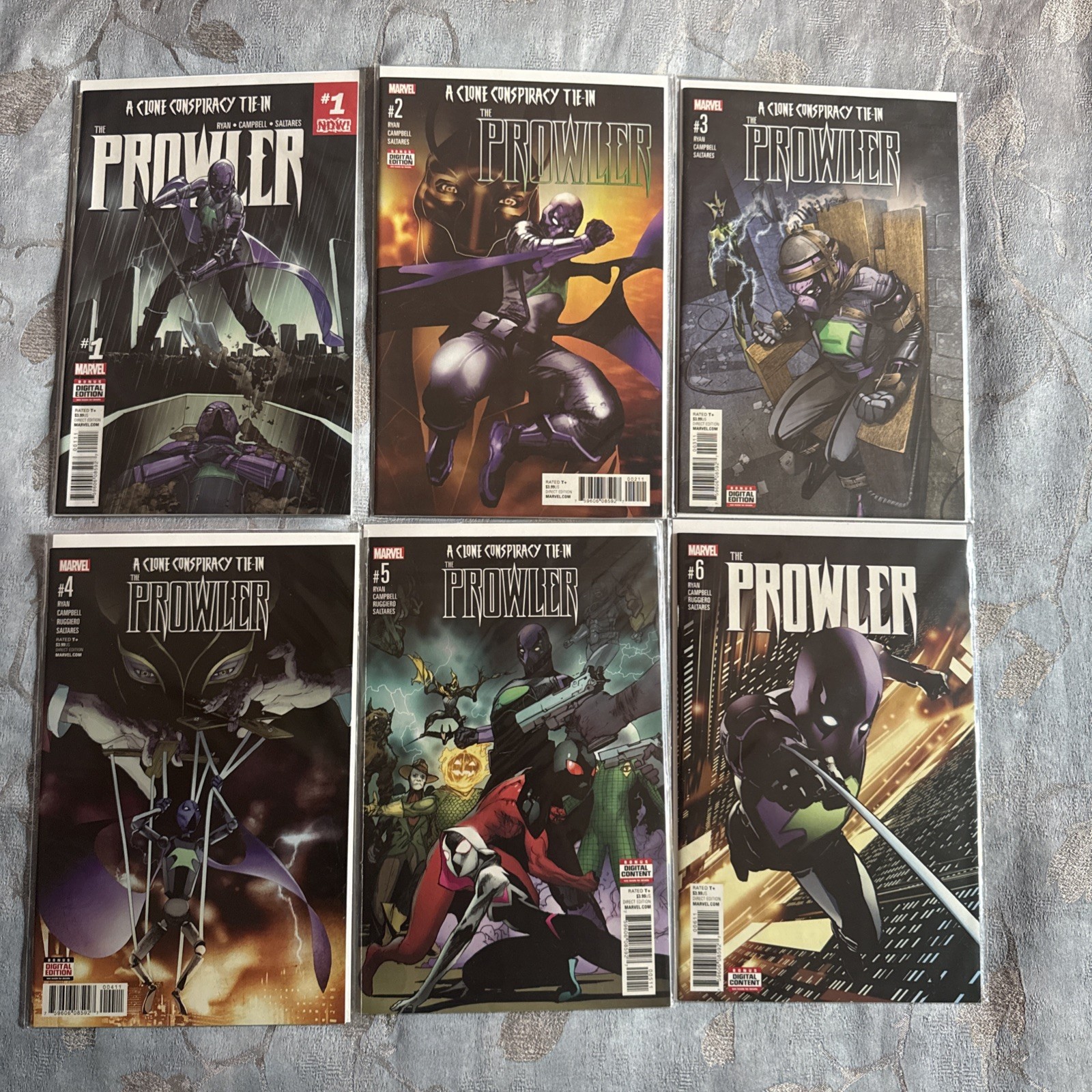 PROWLER (2016) 6 ISSUE COMPLETE SET #1-6 MARVEL COMICS PROWLER (2016) 6 ISSUE COMPLETE SET #1-6 MARVEL COMICS