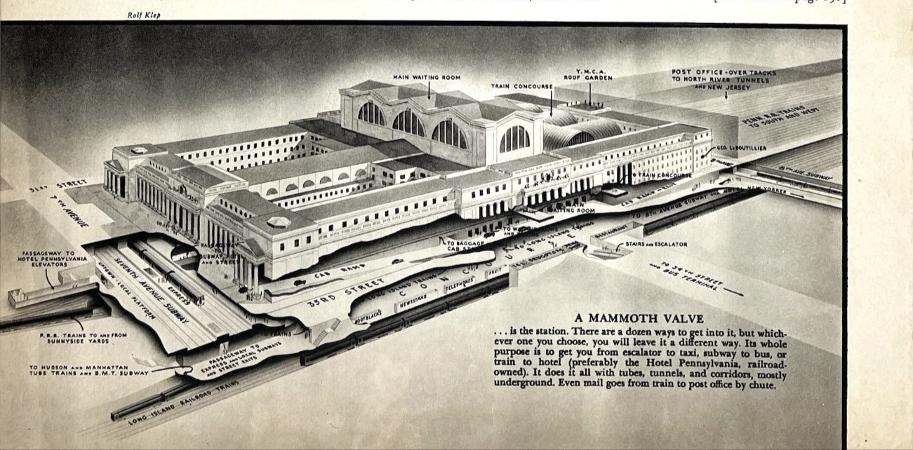 The Pennsylvania Station New York City 1939 Demolished 1963-66 Vtg Mag Excerpt
