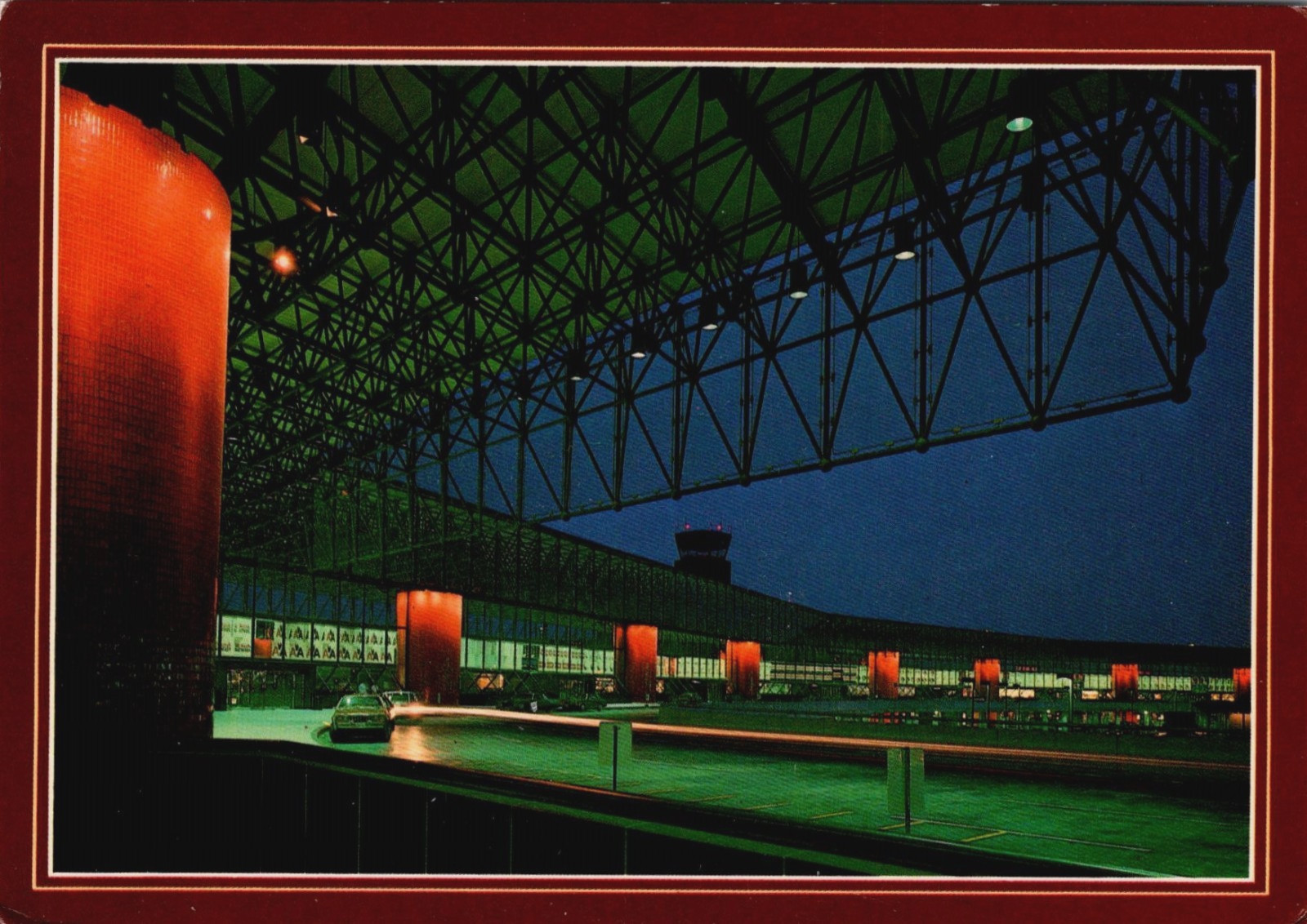 Baltimore Washington International BWI Airport Night View Postcard
