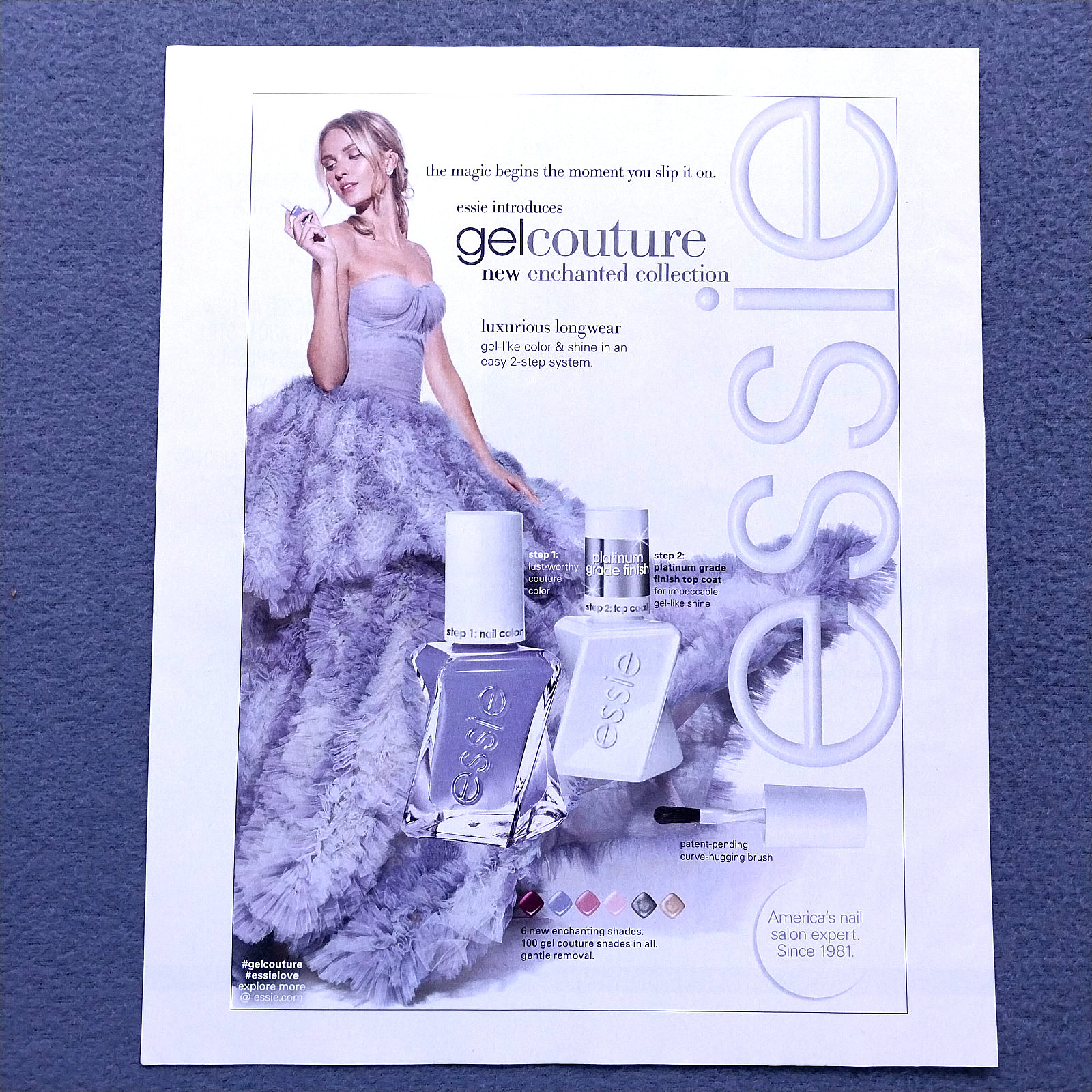 2018 essie Nail Polish Print Ad Magazine Advertisement