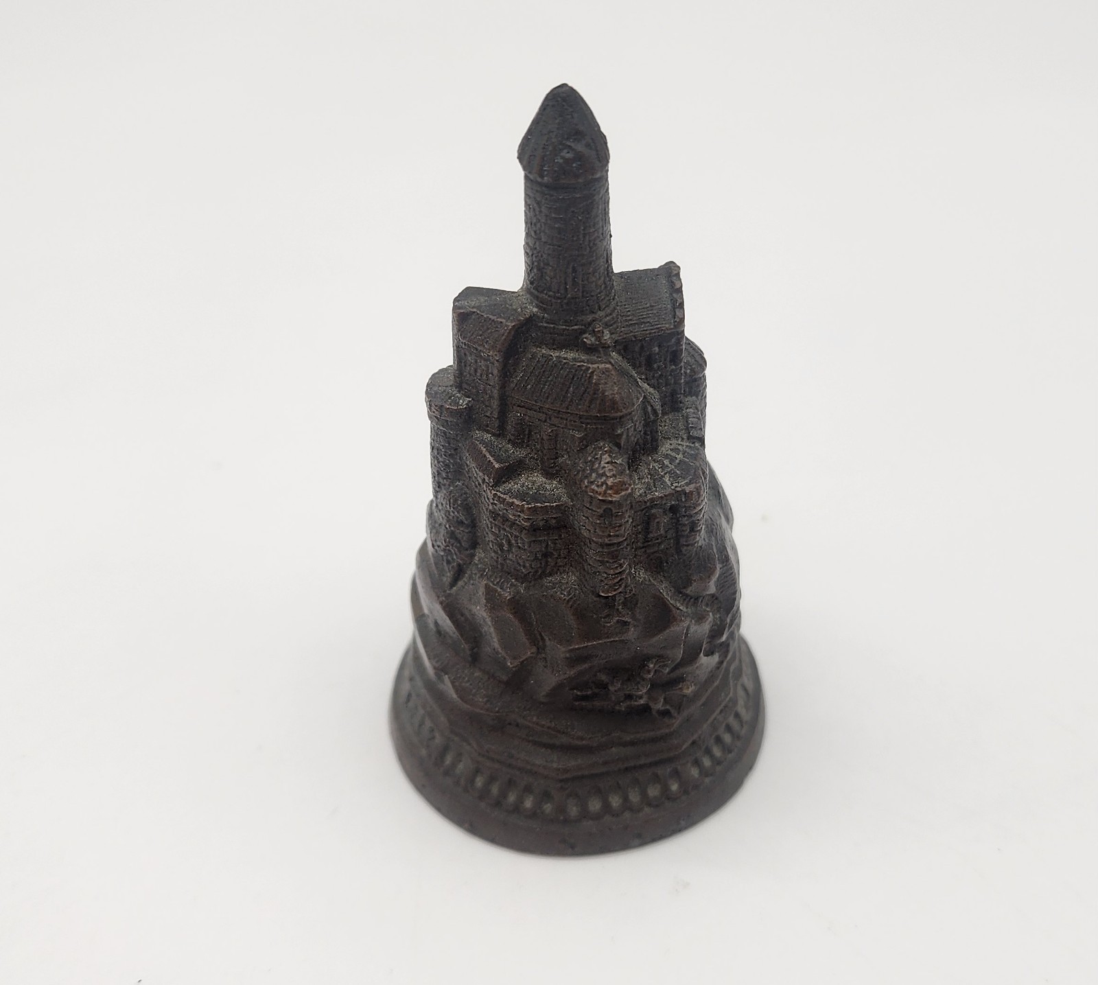 Vintage Mythical Castle Bronze Brass Metal Paper Weight Figure Sculpture 3.5\
