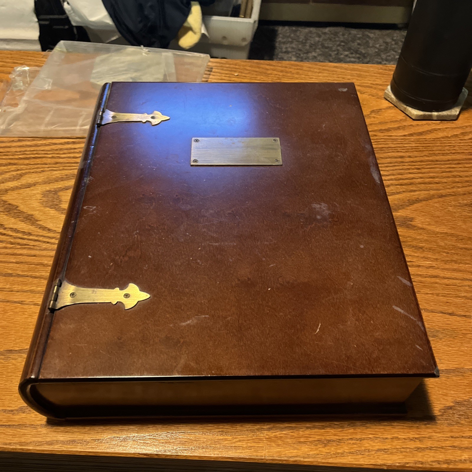 1991 Bombay Company Large Wood Keepsake Memory Document Box Vintage