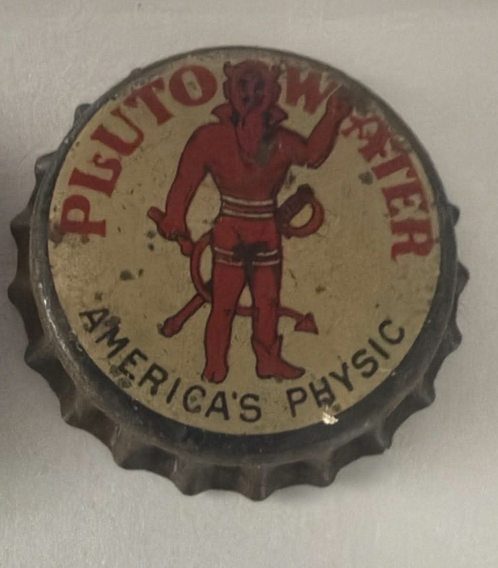 Rare Vintage Pluto Mineral Springs Water Bottle Top Cap French Lick, IN