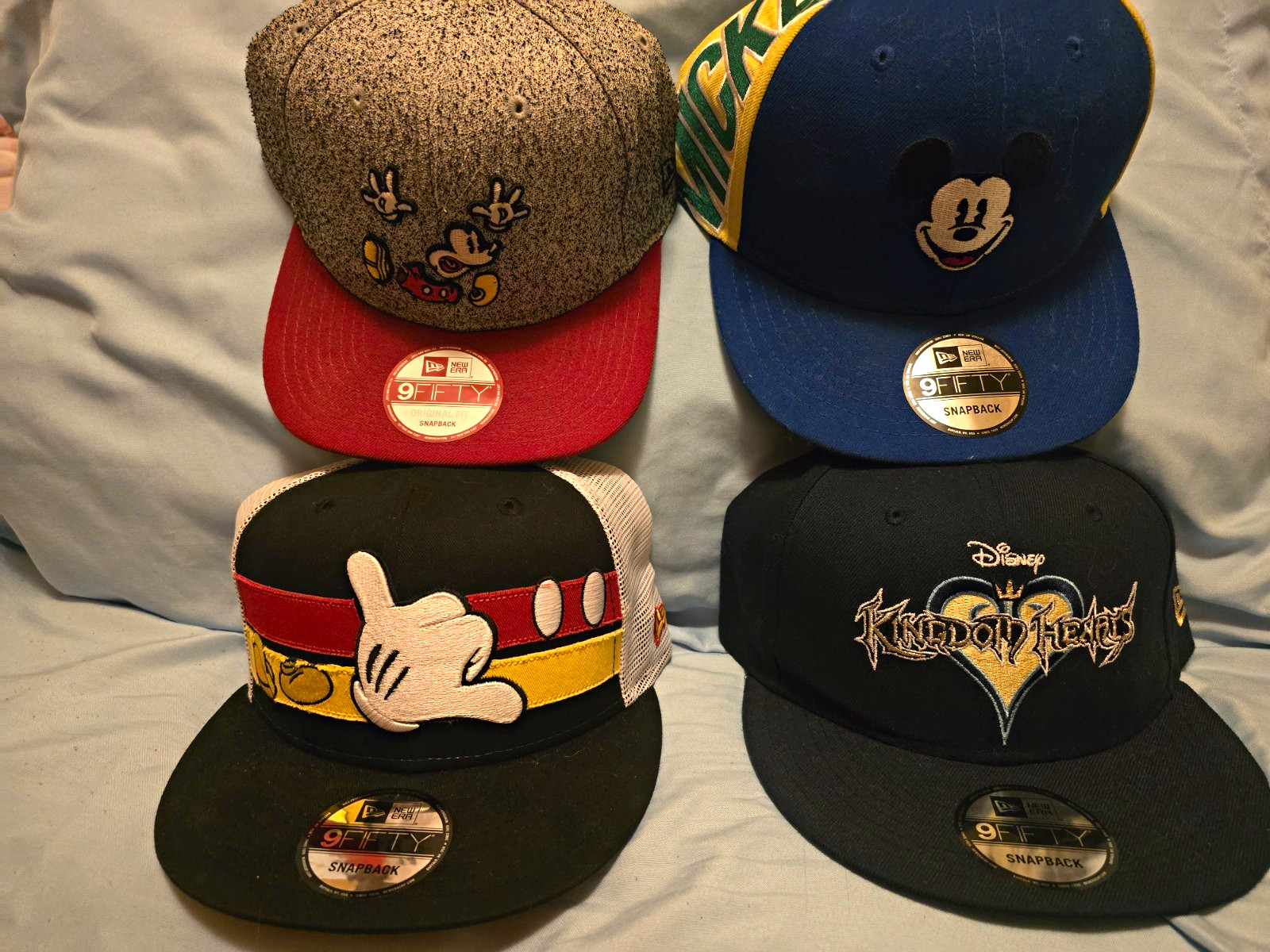 New Era 9FIFTY Snapback Hat Lot of 4 Disney Mickey Mouse Rare Exclusive